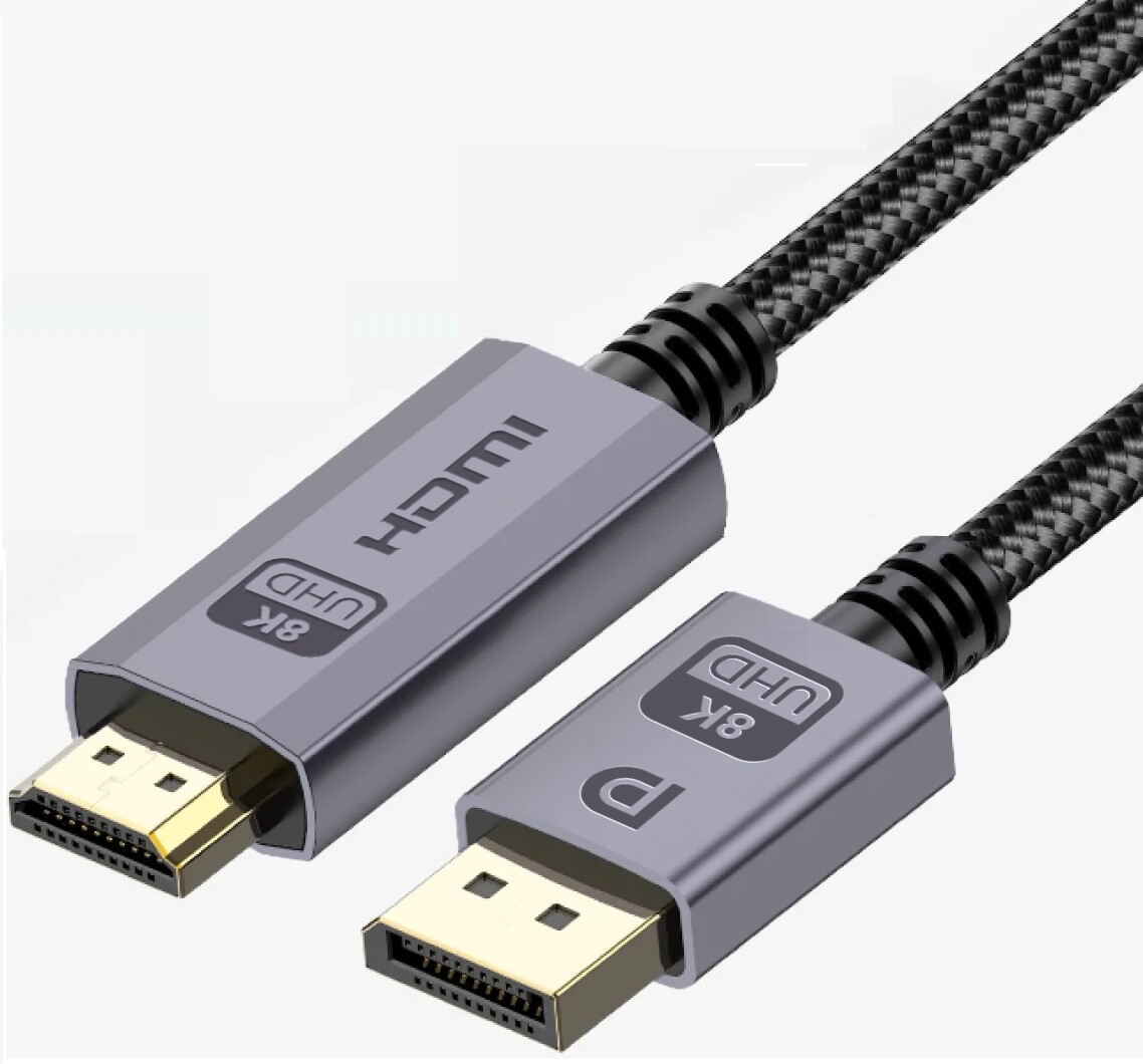 Kabel Displayport 1.4 Hdmi 2.1 Adaptér Dp-hdmi 8K 4K 120HZ 1.5m