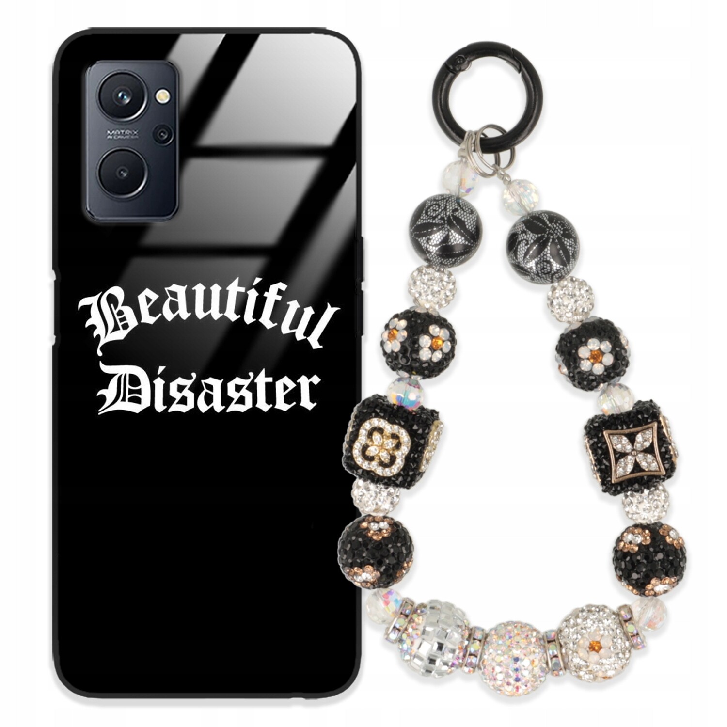 Pouzdro Pro Realme 9i Case Glass| Přívěsek Na Klíče Elegantní Kryt Premium Vzory