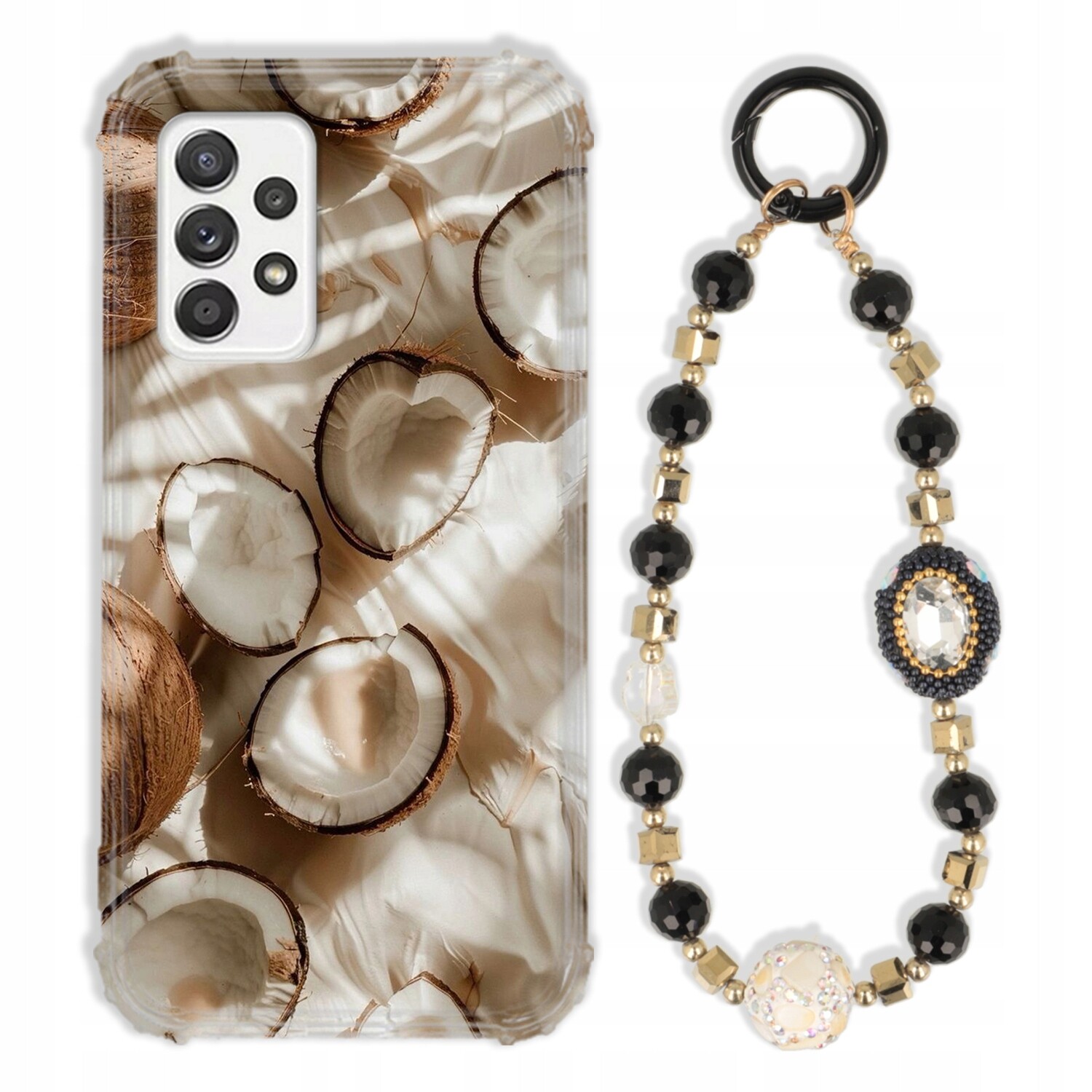 Pouzdro Pro Samsung A52 \ A52 4G Antishock Zirkony Černozlaté|pevné|silné