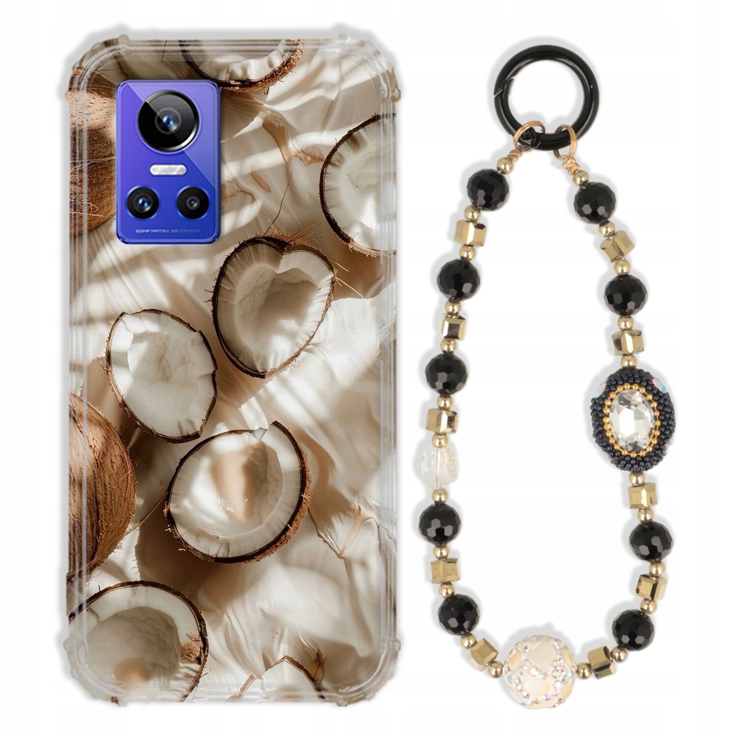 Pouzdro Pro Realme Gt Neo 3 Antishock Zirkony Černo Zlaté Odolné| Silné