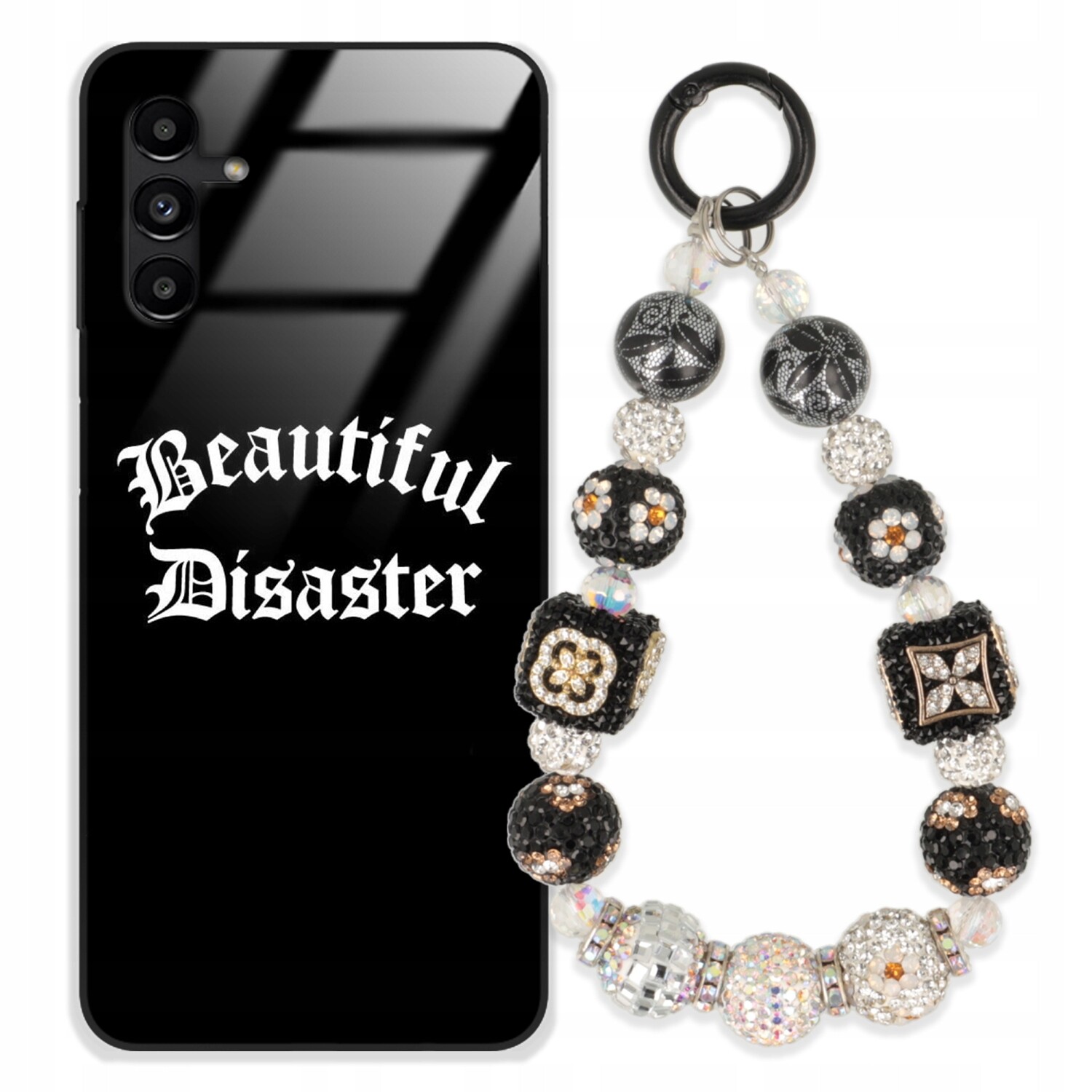 Pouzdro Pro Samsung A04S Glass Přívěsek Na Klíče Elegantní Kryt Premium Vzory