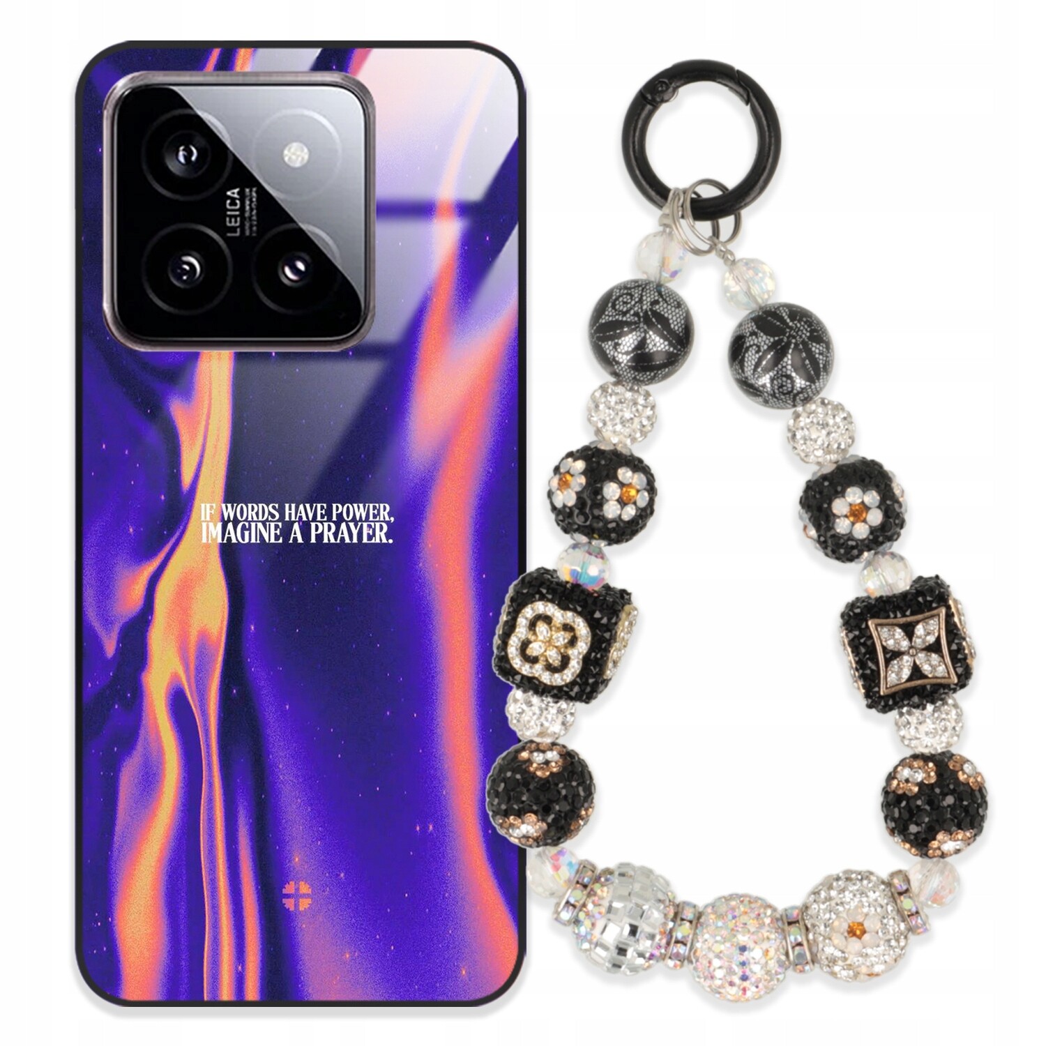 Pouzdro Pro Xiaomi 14 Case Glass| Přívěsek Na Klíče Elegantní Kryt Premium Vzory