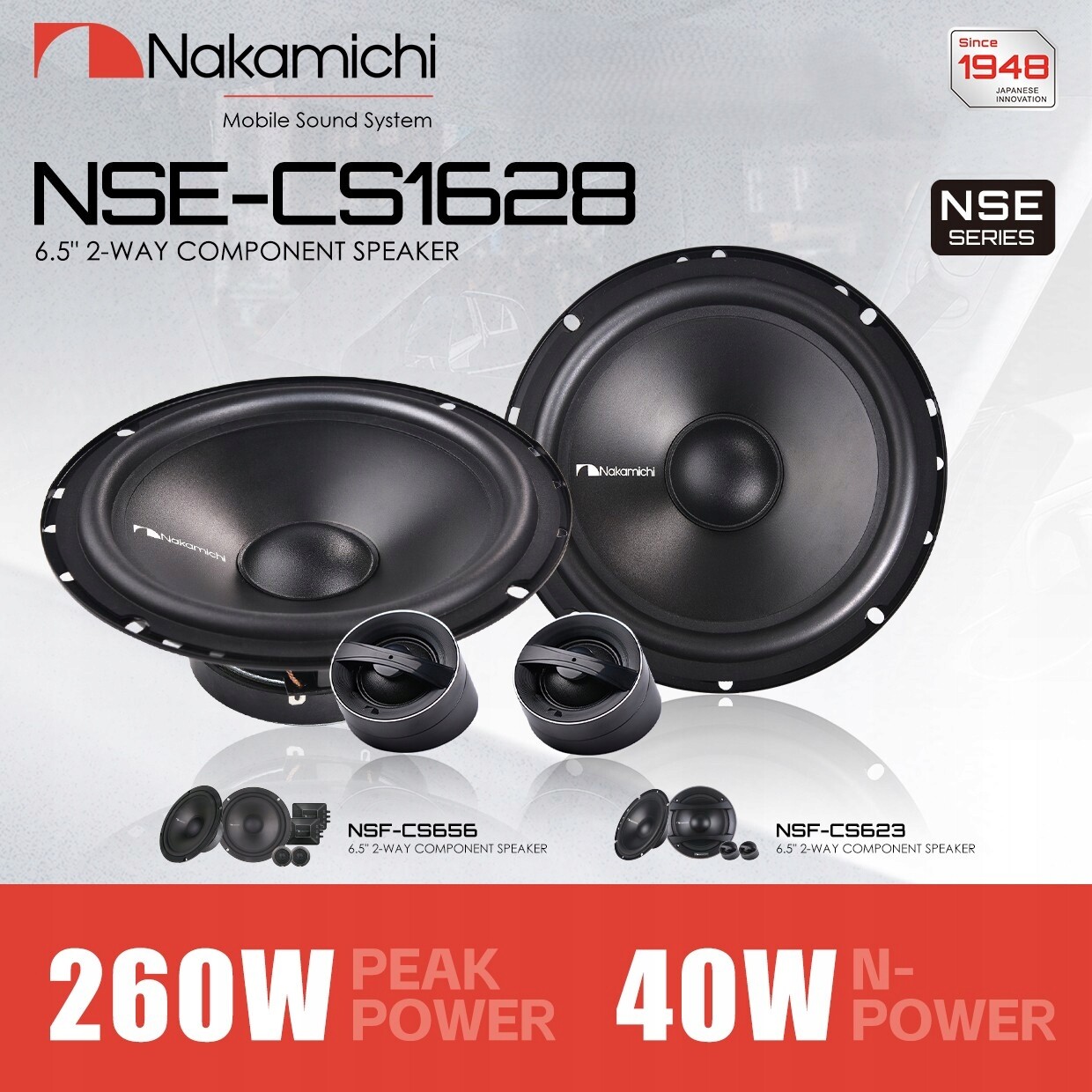 Sada reproduktorů Nakamichi NSE-CS1628 2-cestná