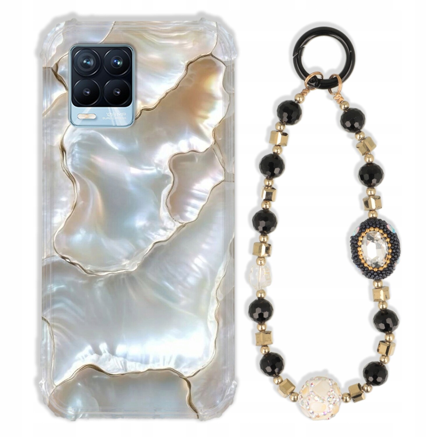 Pouzdro Pro Realme 8 Pro Case Antishock Zirkony Černo Zlaté|odolné|silné