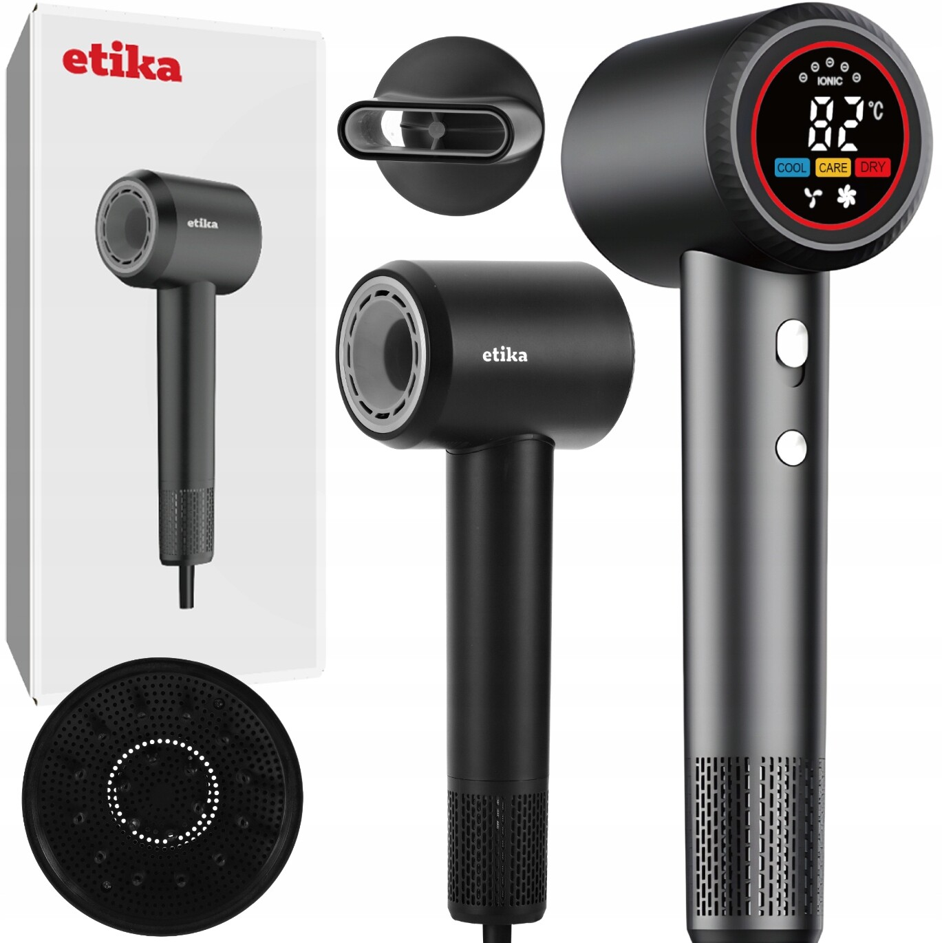 Výkonný Vysoušeč Vlasů 2 Rychlosti S Ionizací 1600 W Regulace