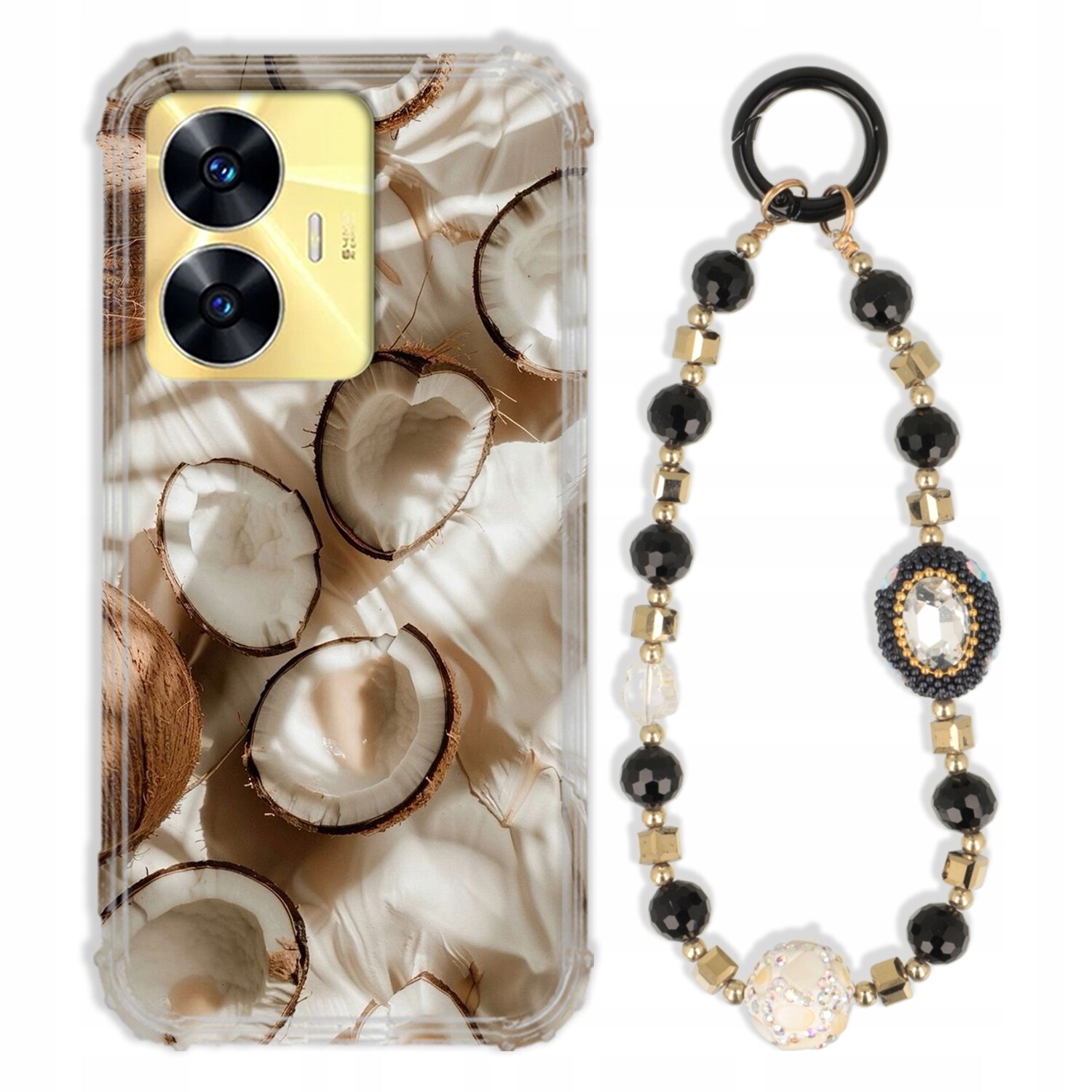 Pouzdro Pro Realme C55 Case Antishock Zirkony Černozlaté Odolné|pevné