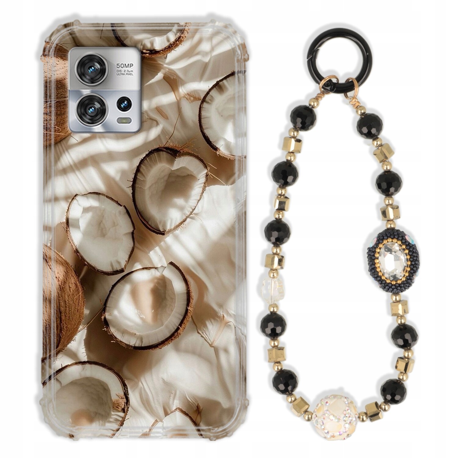 Pouzdro Pro Motorola Edge S30 Pro 5G Antishock Zirkony Černozlaté|pevné|