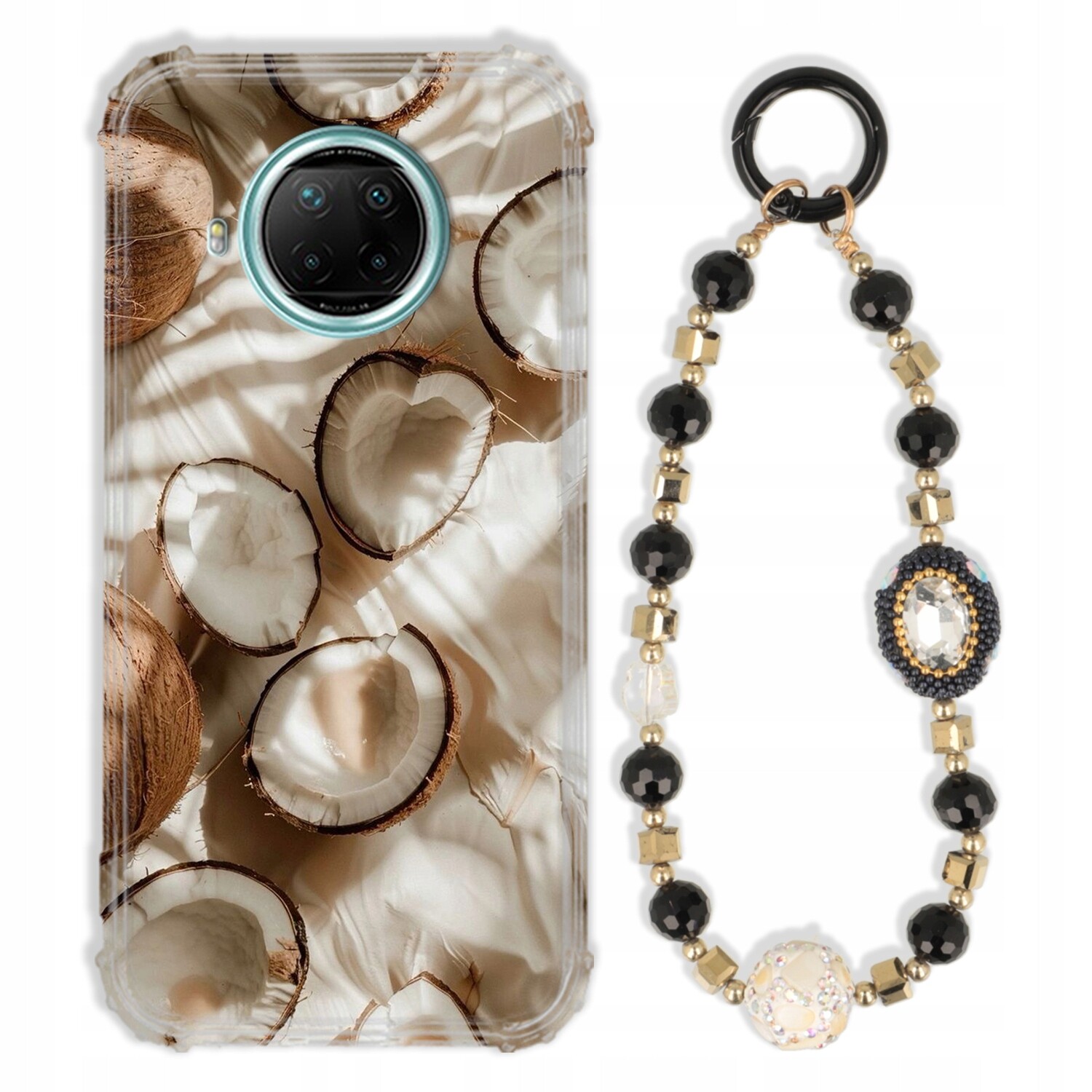 Pouzdro Pro Xiaomi Redmi Note 9 5G Antishock Zirkony Černozlaté|pevné|tpu|