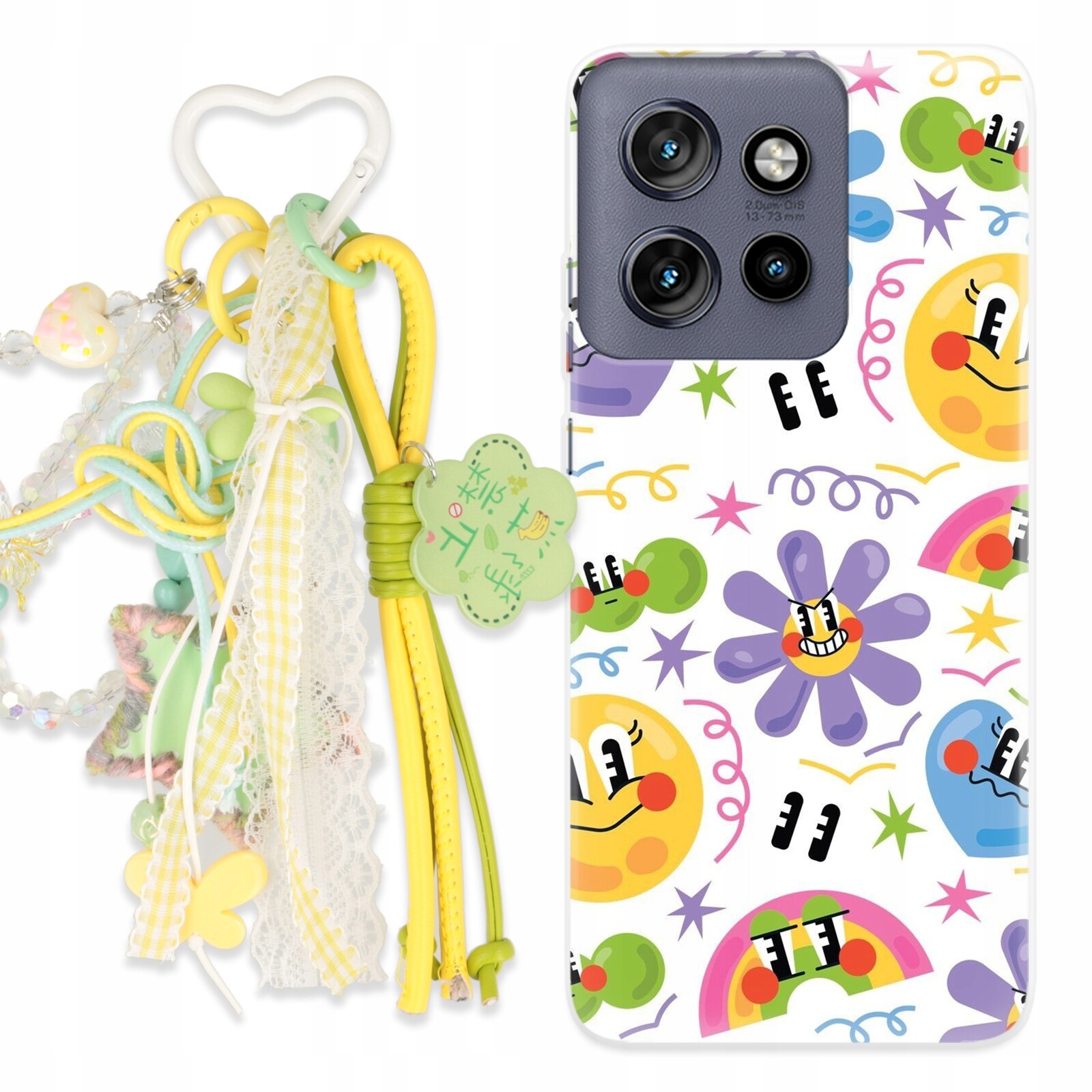 Pouzdro Pro Motorola Edge 50 Neo Přívěšek Přívěsek Na Klíče Klíče Zeleň Jetěl Jetel