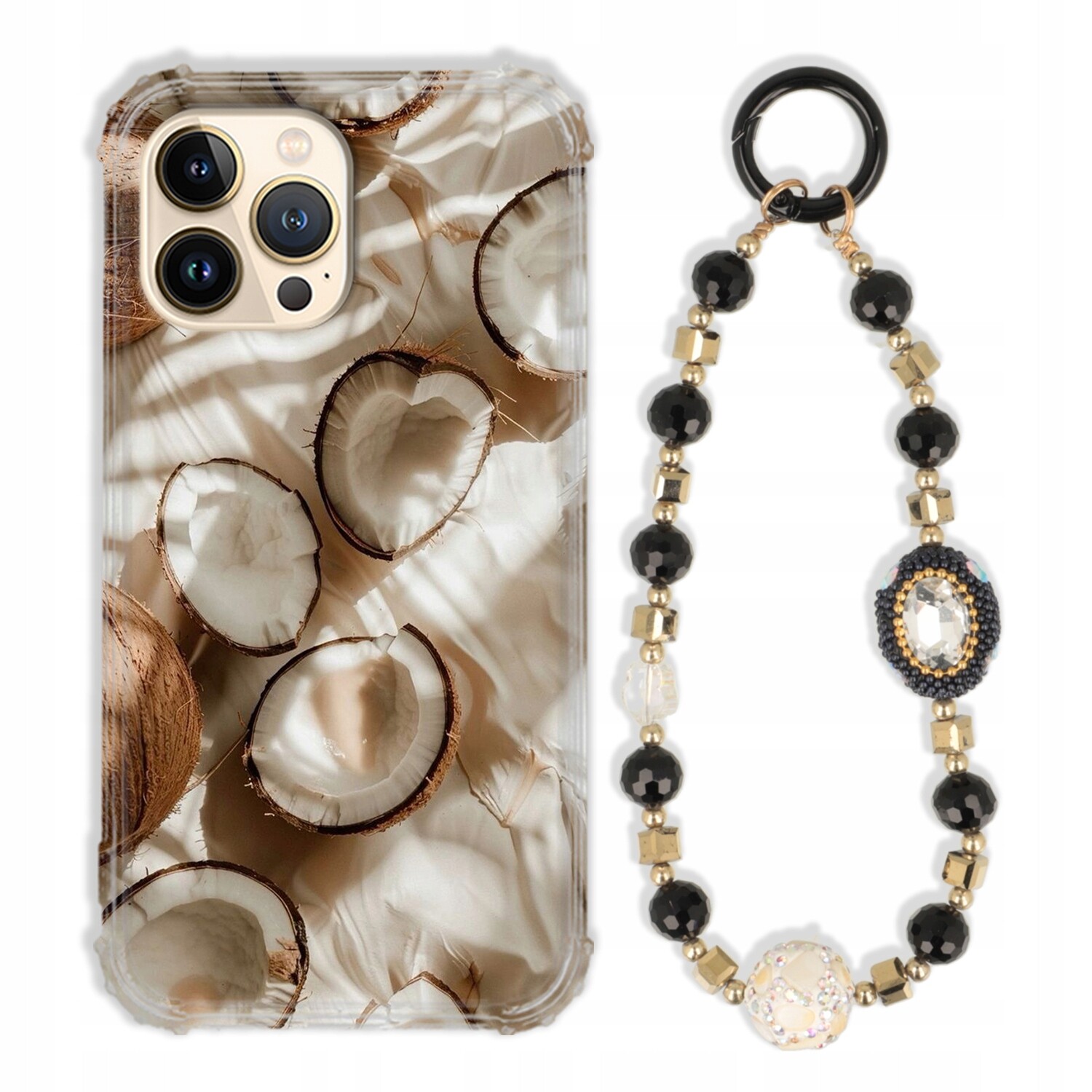 Pouzdro Pro Iphone 13 Pro Max Antishock Zirkony Černozlaté|odolné|pevné