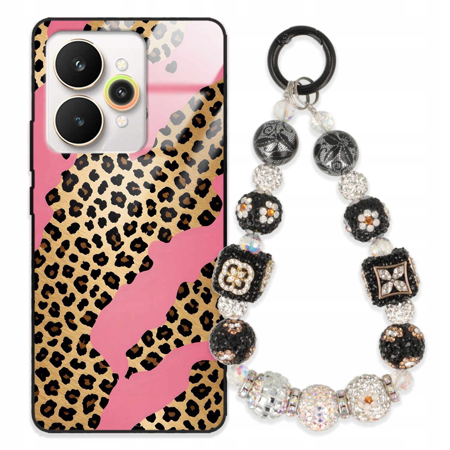 Pouzdro Pro Realme 15 Pro 5G Glass Přívěsek Na Klíče Elegantní Kryt Premium Vzory