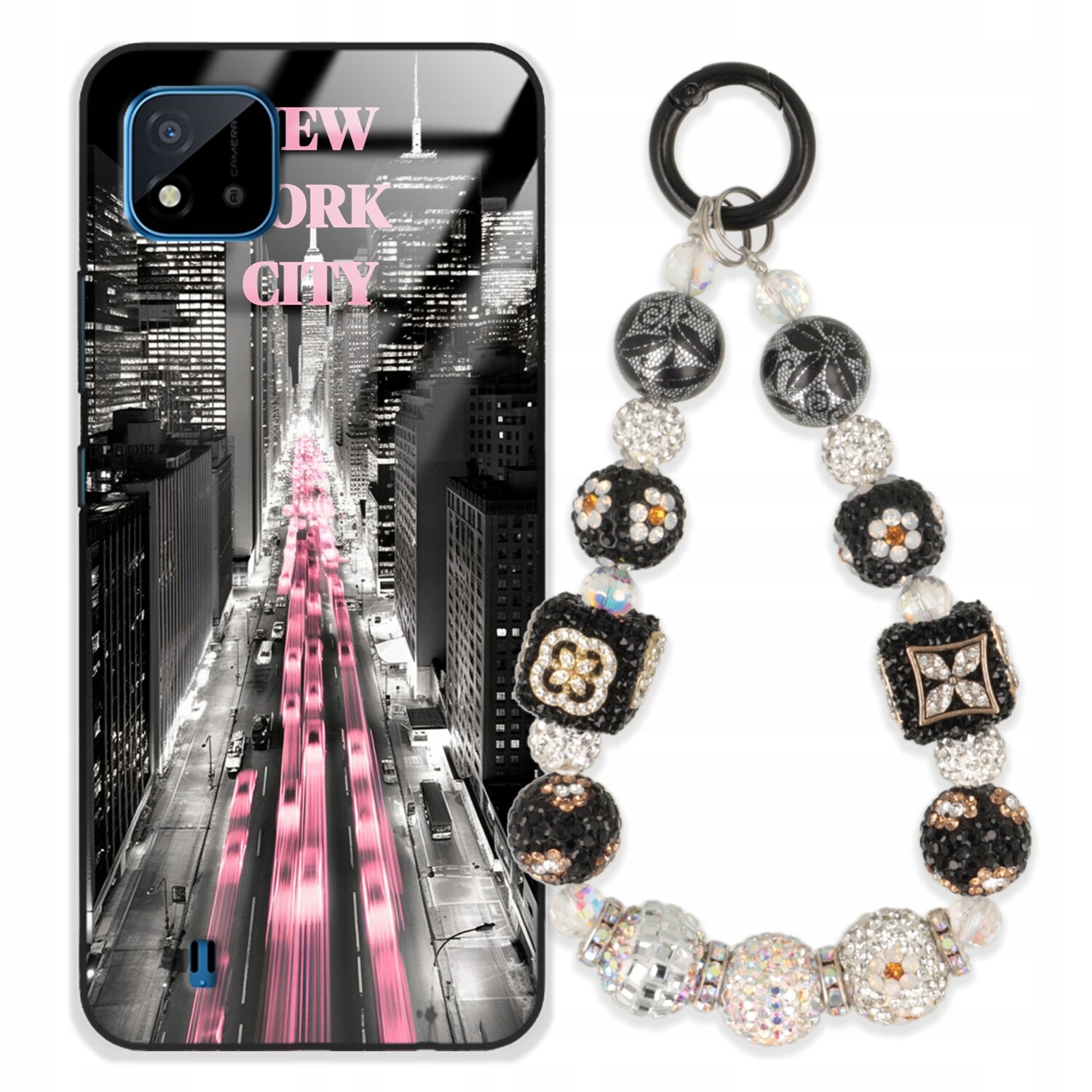 Pouzdro Pro Realme C11 2021 Glass Přívěsek Na Klíče Elegantní Kryt Premium Vzory