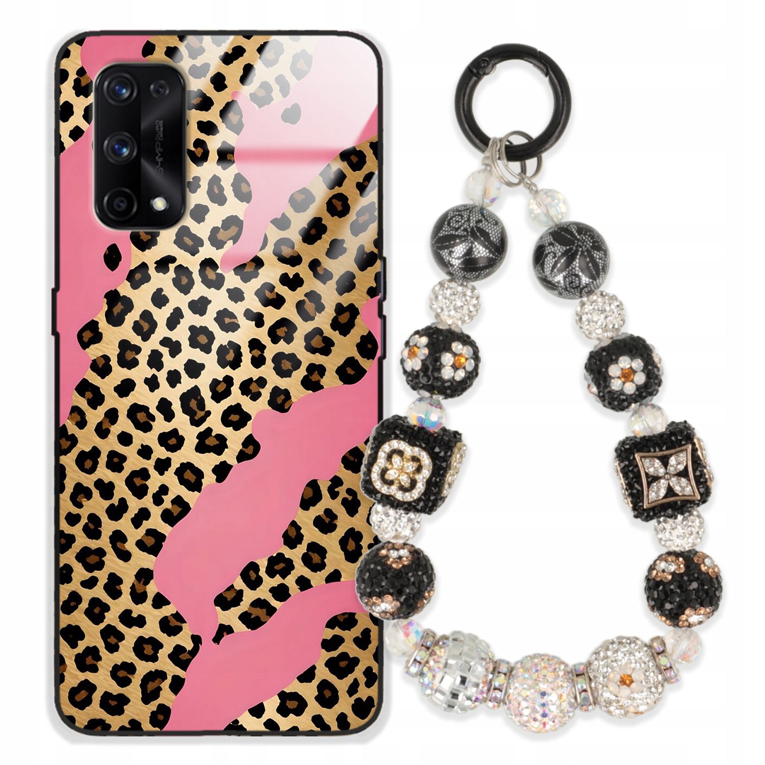 Pouzdro Pro Realme X7 Pro Glass Přívěsek Na Klíče Elegantní Kryt Premium Vzory