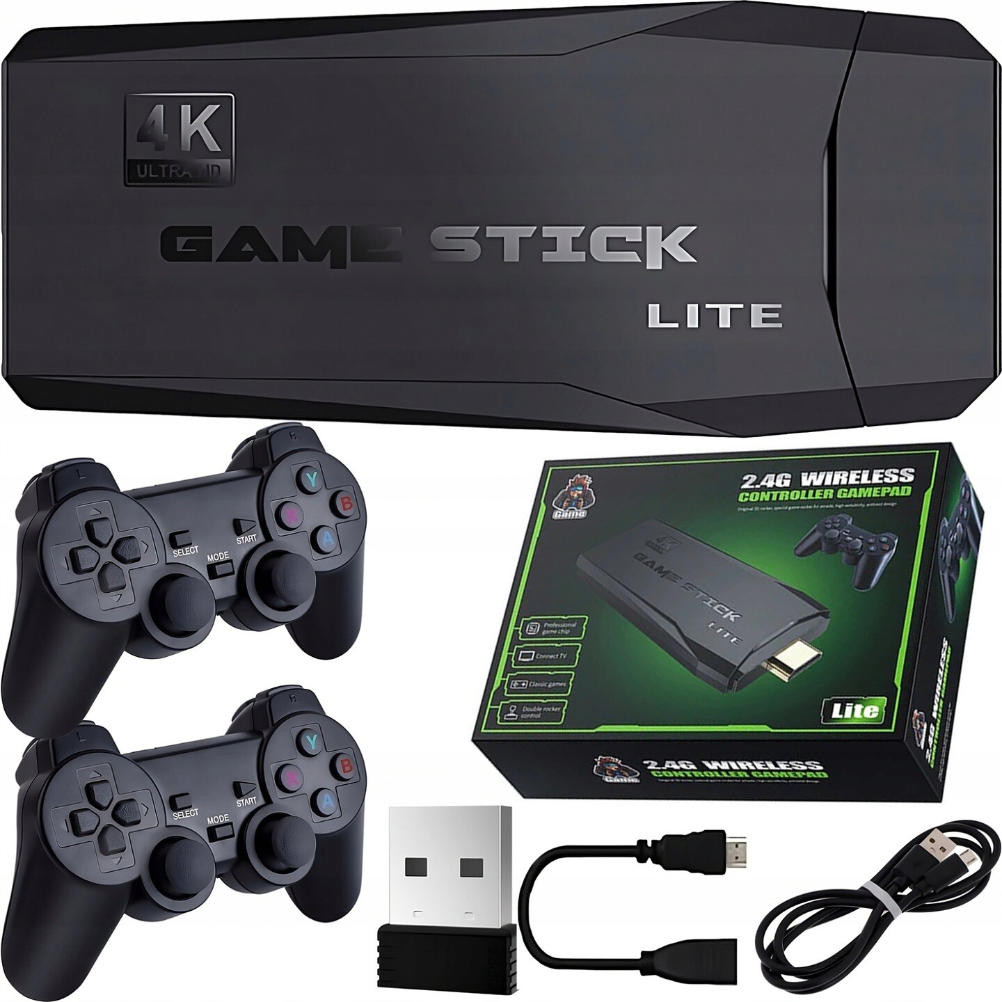 Konzola Retro Hdmi Tv Televizní Hra 2 Pady 2K Her Emulátor PS1