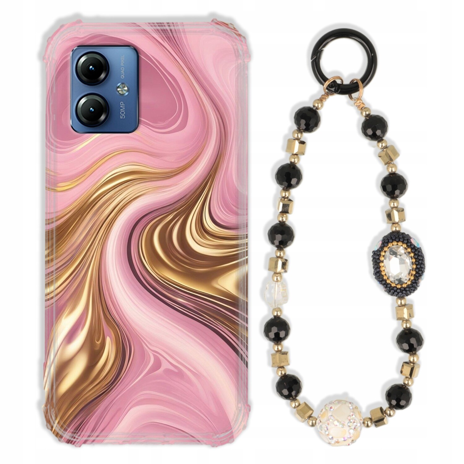 Pouzdro Pro Motorola G14 Case Antishock Zirkony Černozlaté|odolné|pevné