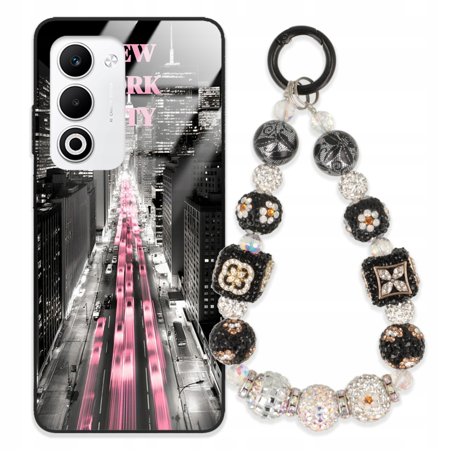 Pouzdro Pro Oppo A5 5G Case Glass| Přívěsek Na Klíče Elegantní Kryt Premium Vzory