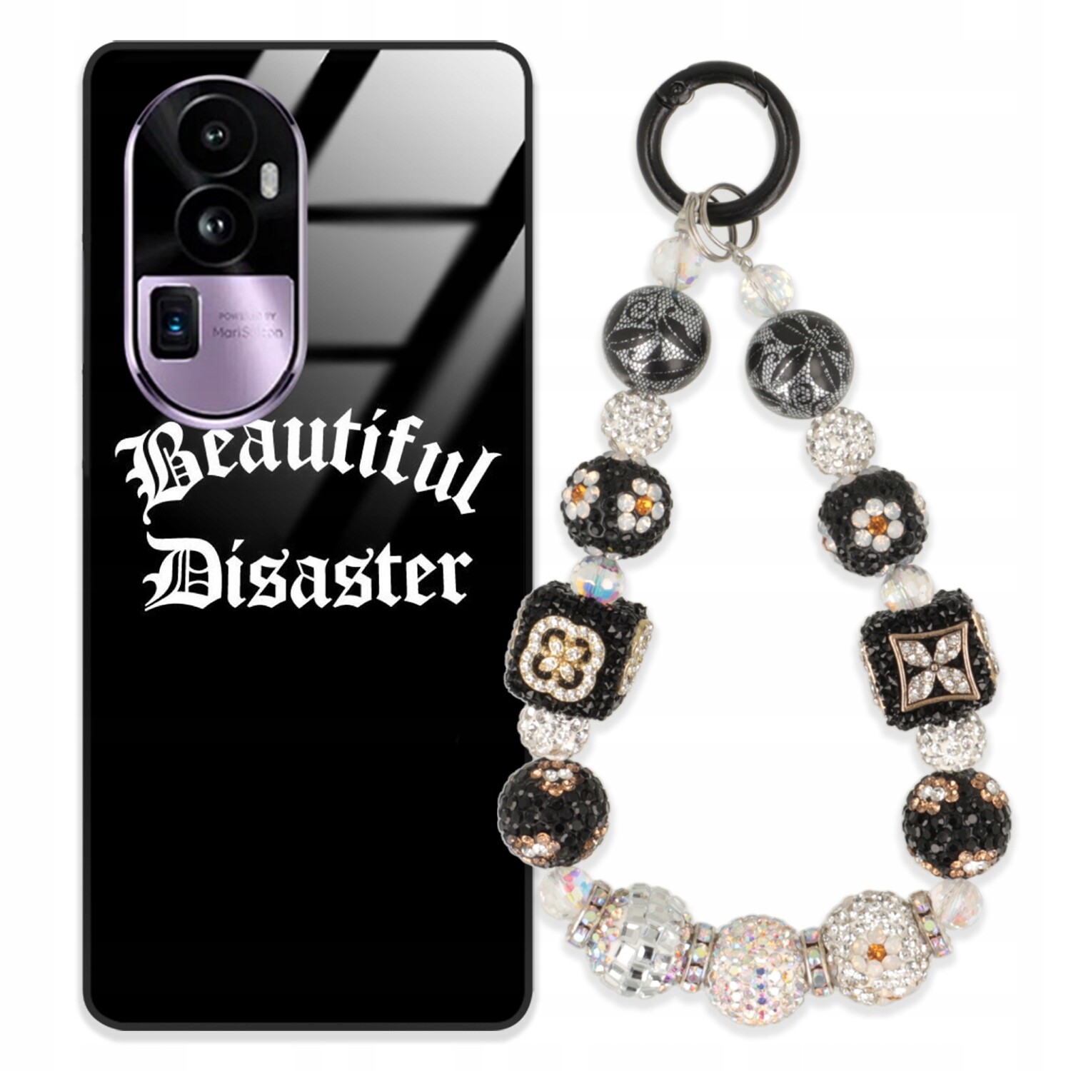 Pouzdro Pro Oppo Reno 10 Pro Plus Glass Přívěsek Na Klíče Stylové Kryt Premium Wz