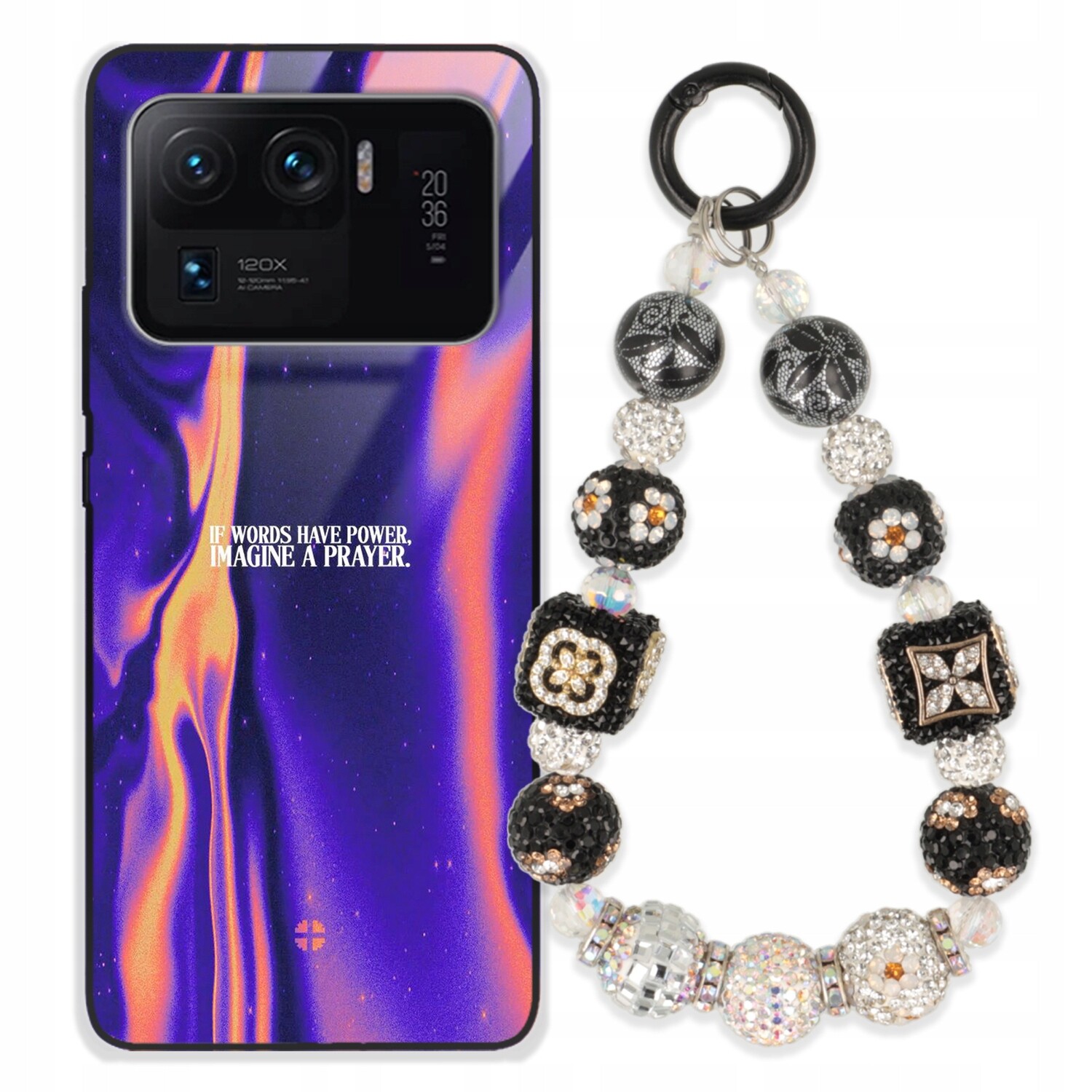 Pouzdro Pro Xiaomi Mi 11 Ultra Glass Přívěsek Na Klíče Elegantní Kryt Premium Wz