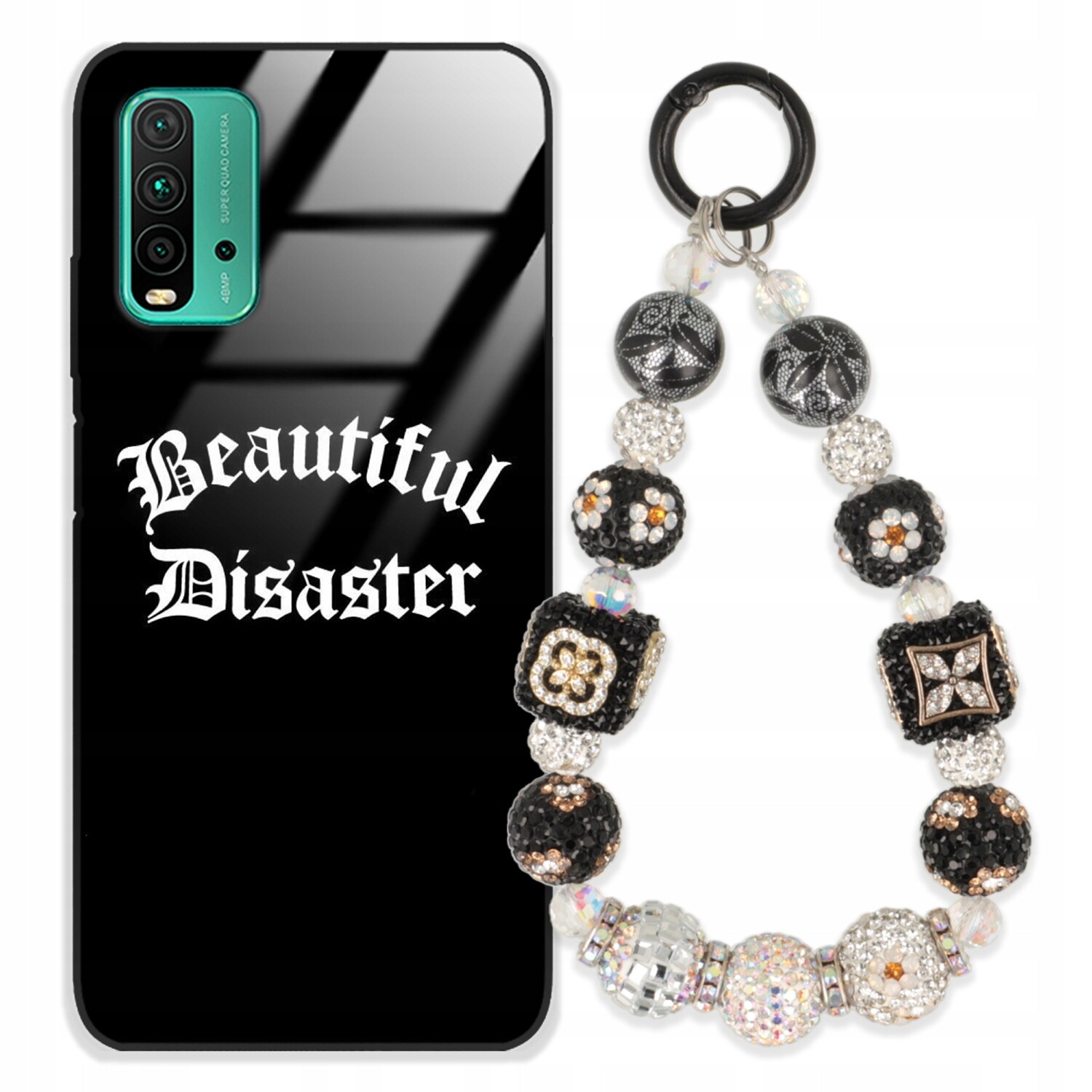 Pouzdro Pro Xiaomi Redmi 9 Power Glass Přívěsek Na Klíče Stylové Kryt Premium Wz