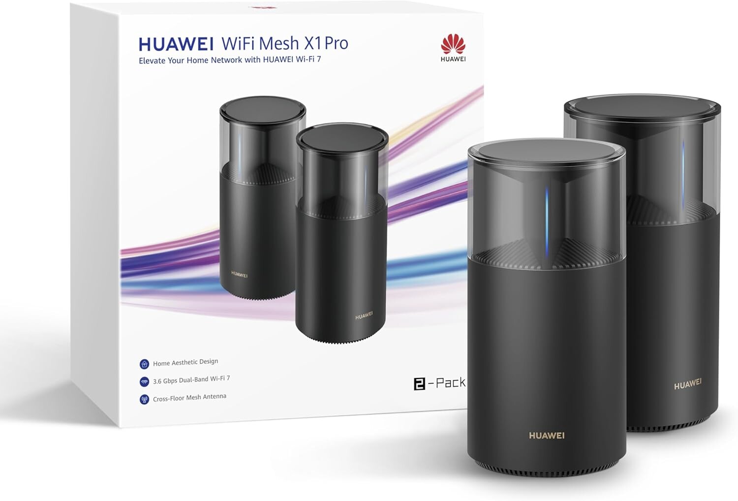 Sada Huawei X1 Pro Router WiFi Mesh 3,6 Gbit/s Wi-Fi 7 2 kusů