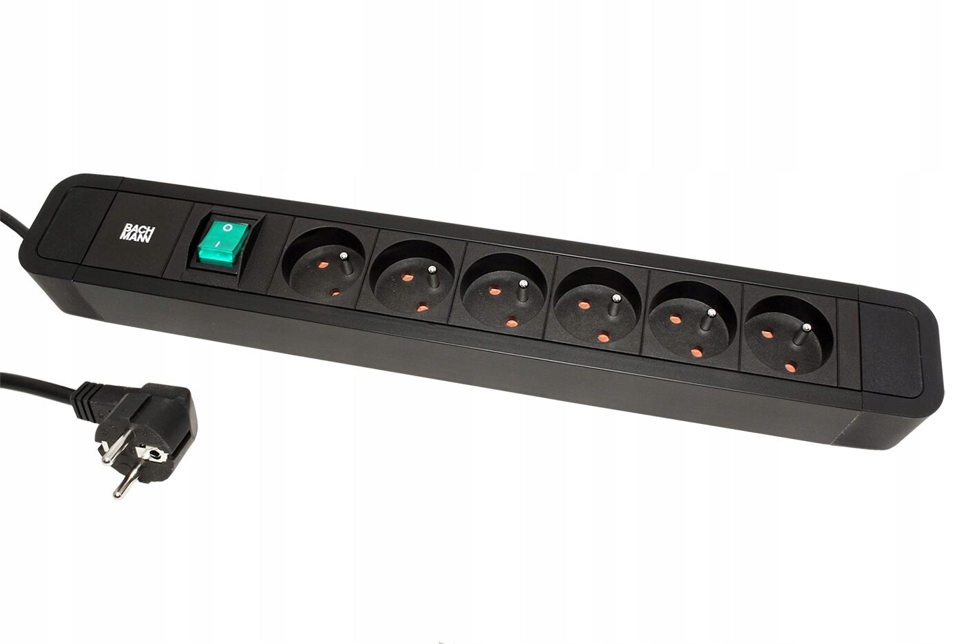 Bachmann Vícenásobná zásuvka Primo 2, 230V/16A, 6x zásuvka Cz, vypínač, 2m