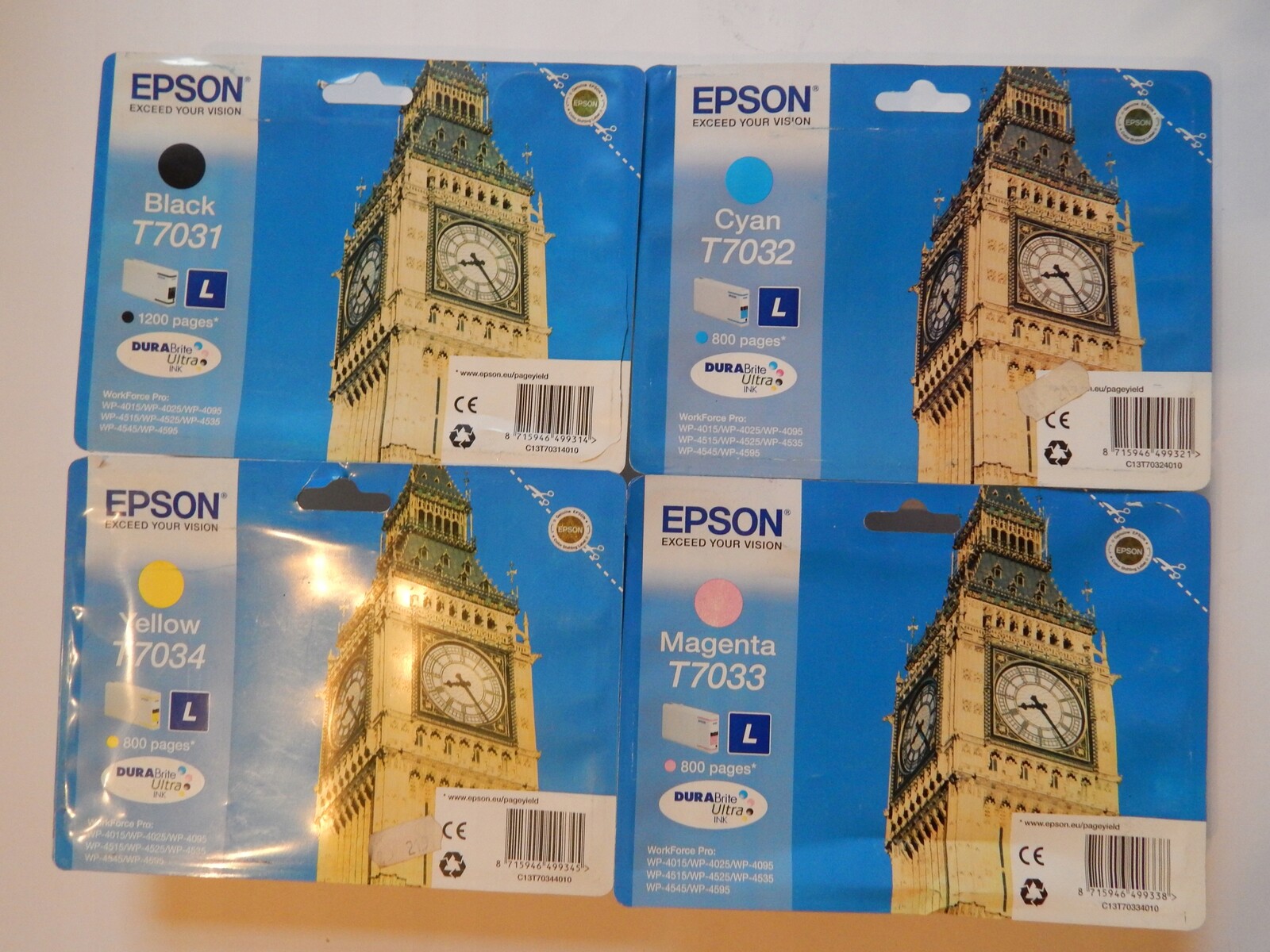4 x Inkoust Epson T7031-T034 Cmyk, Komplet