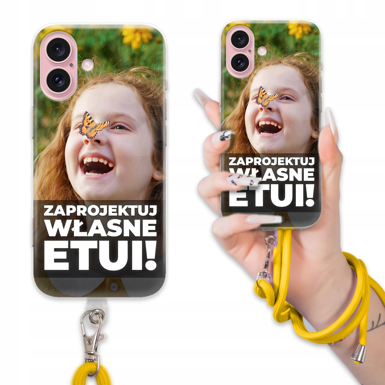 Pouzdro Pro Iphone 16 Se Žlutým Provázkem Navrhněte Si Vlastní Design