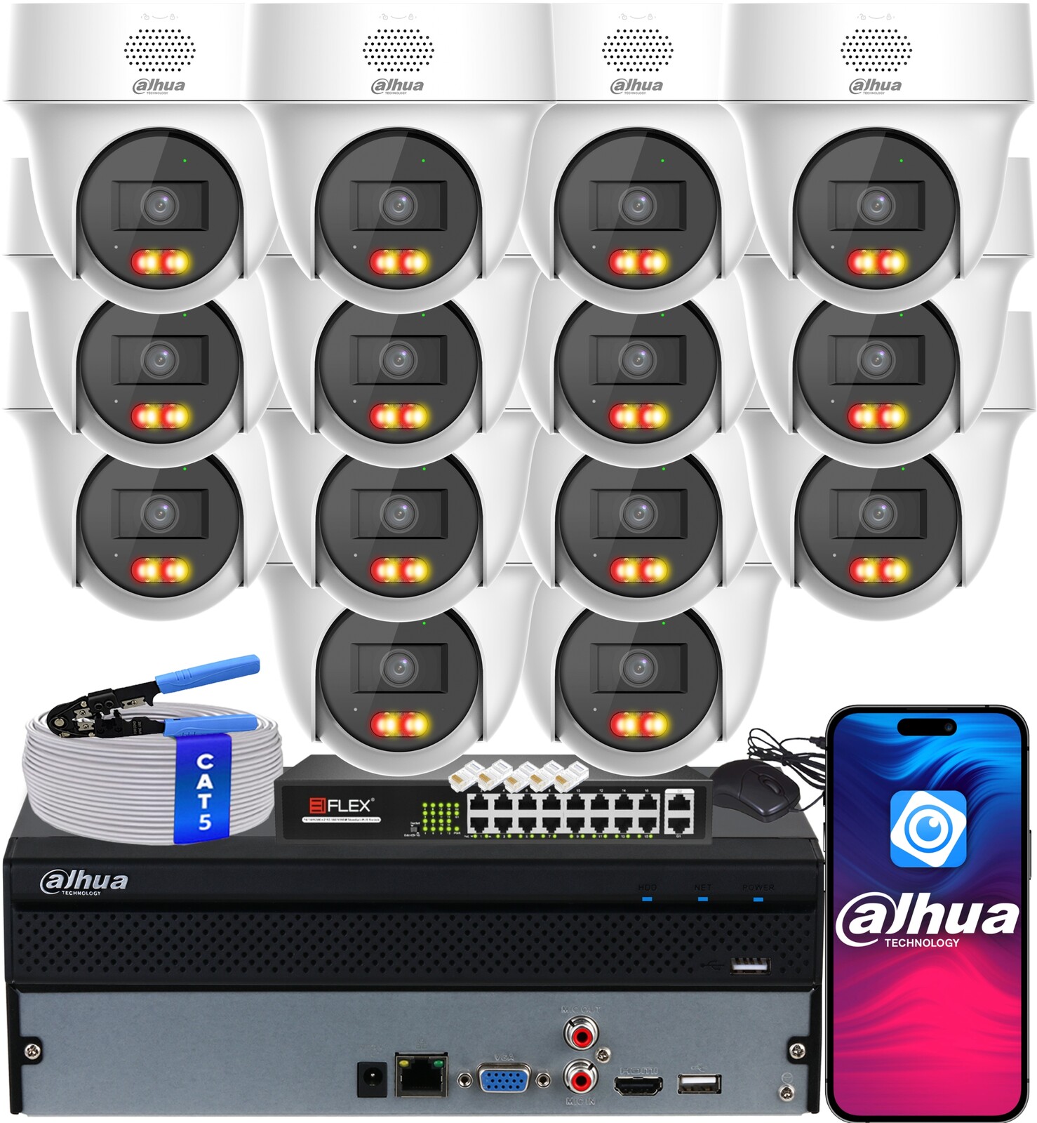 4MPx Ip monitorování Dahua 14x IPC-PT1439H-PV-0280B Led Ir otočné kamery