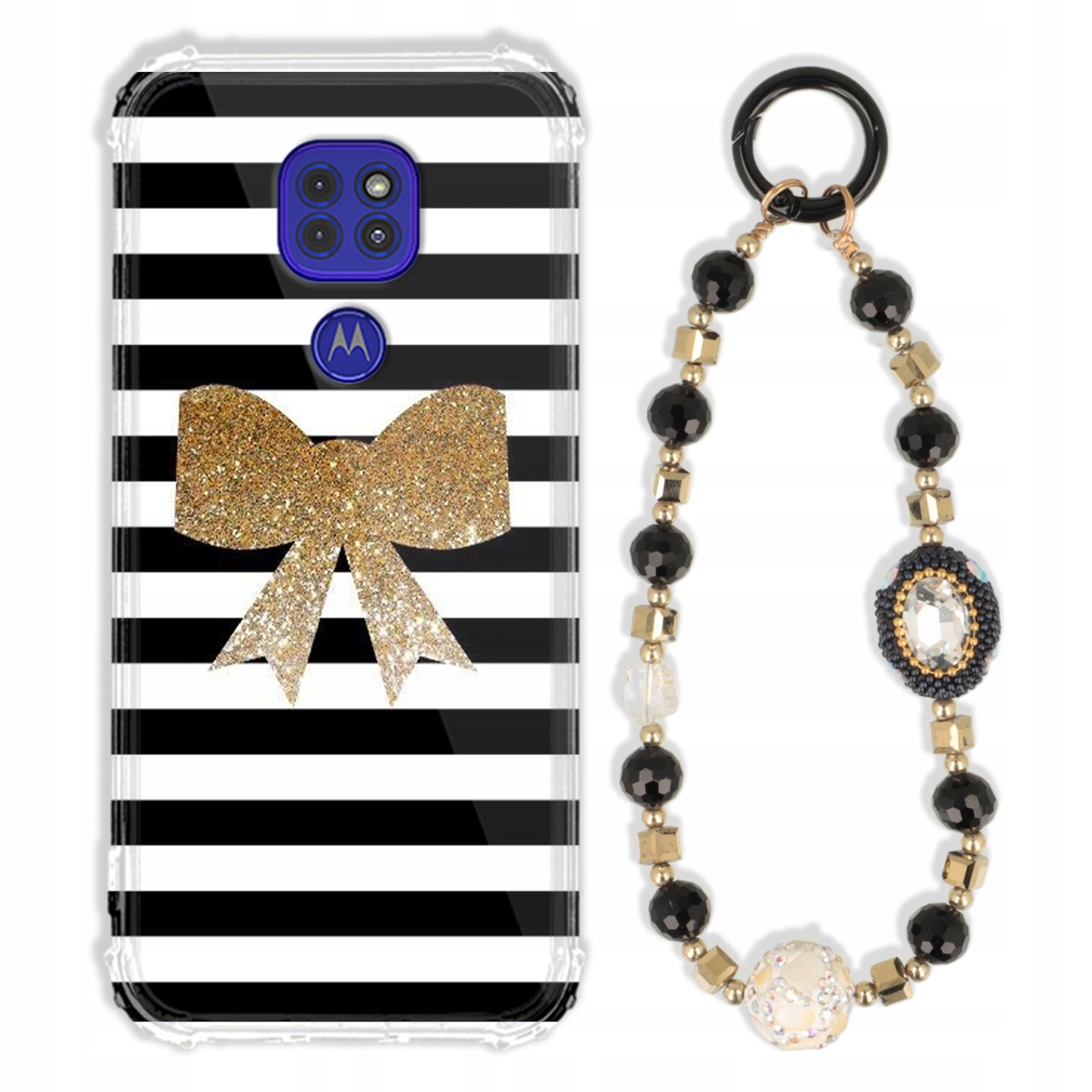 Pouzdro Pro Motorola G9 Play Antishock Zirkony Černozlaté|odolné|silné