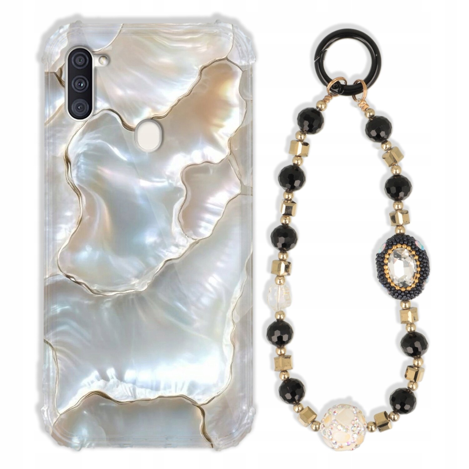 Pouzdro Pro Samsung A11 Case Antishock Zirkony Černozlaté|odolné|pevné