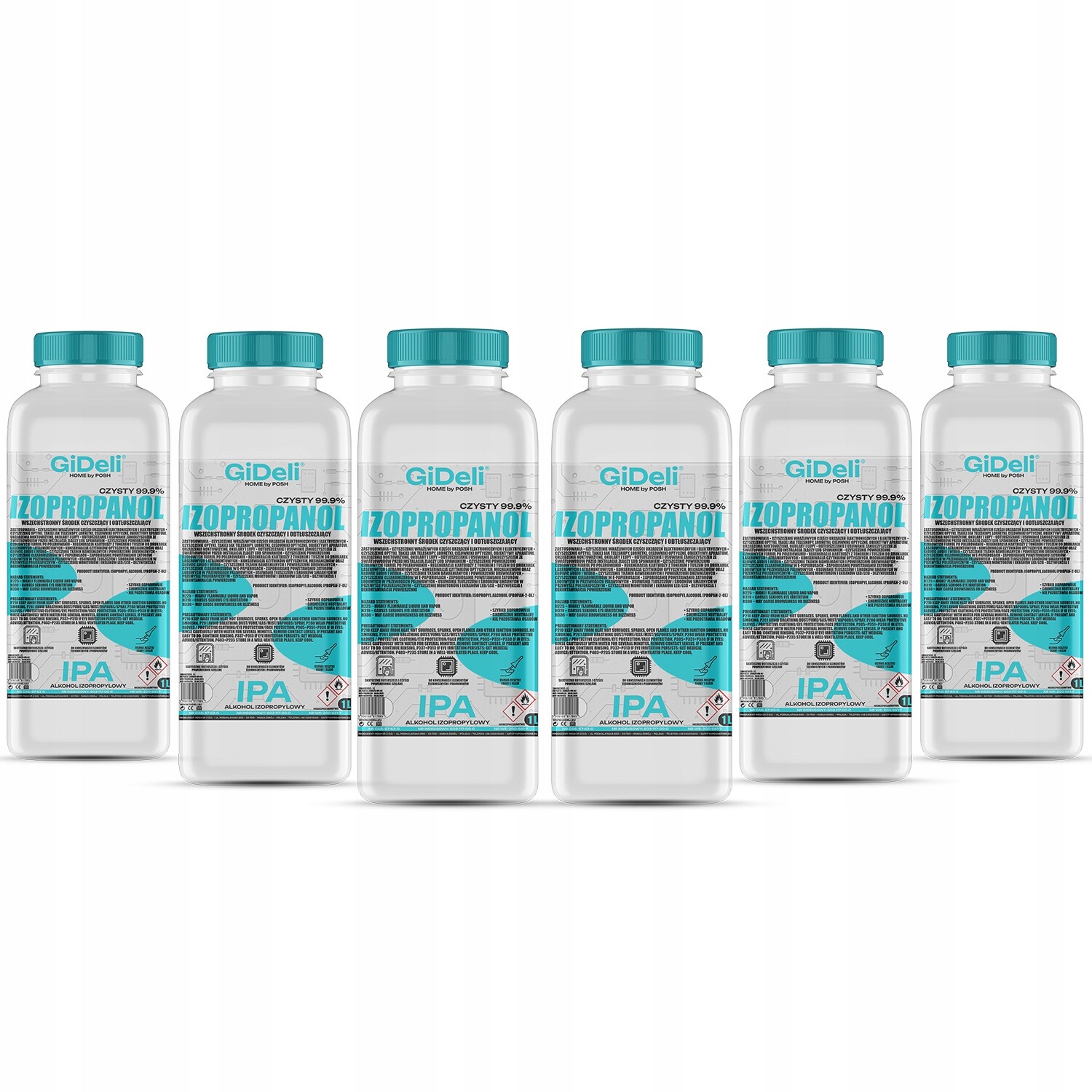 Isopropylalkohol 6x 1L GiDeli Ipa Isopropanol 99,9%