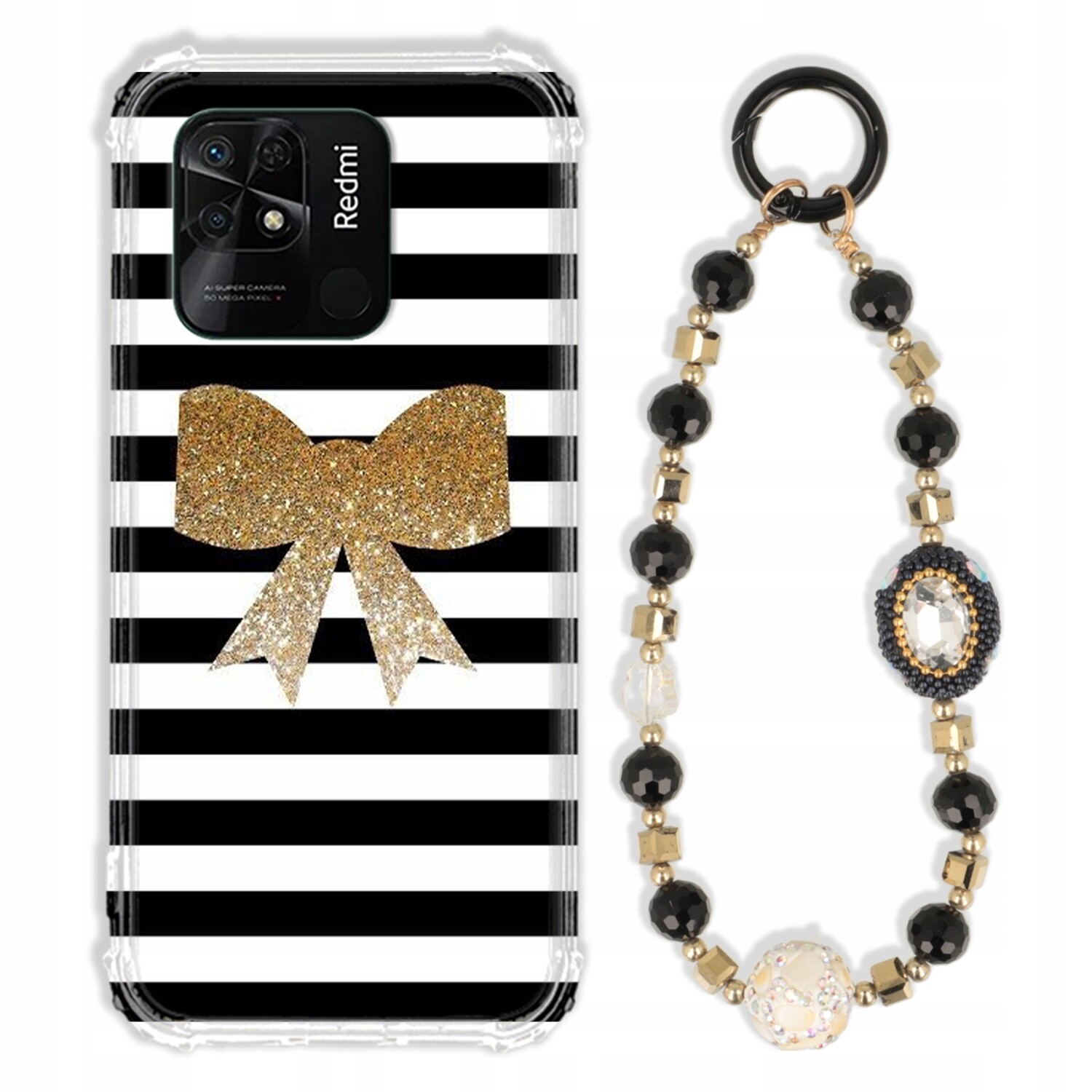 Pouzdro Pro Xiaomi Redmi 10C 4G Antishock Zirkony Černo Zlaté|pevné|silné