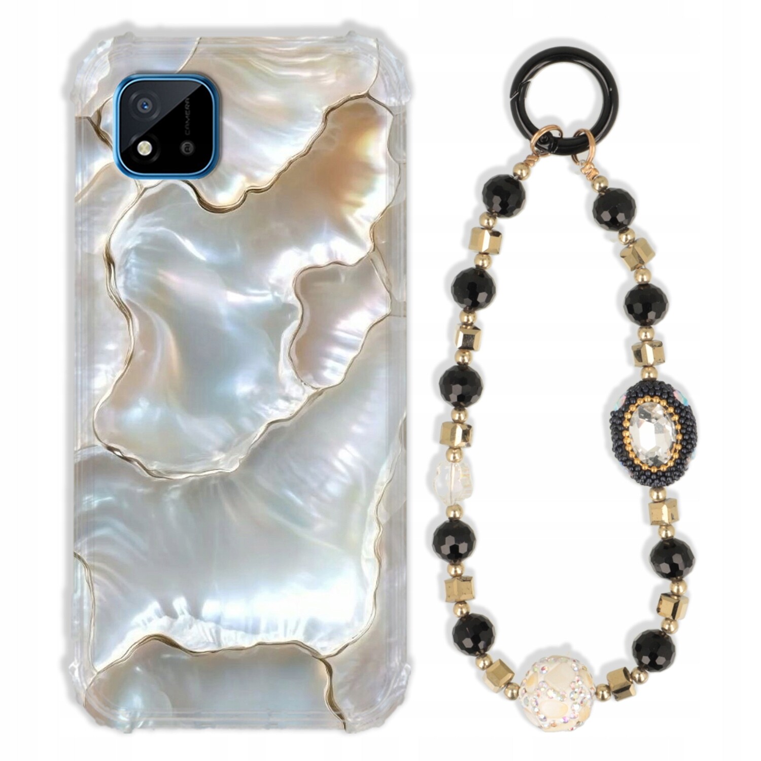Pouzdro Pro Realme C11 2021 Antishock Zirkony Černo Zlaté Odolné| Silné