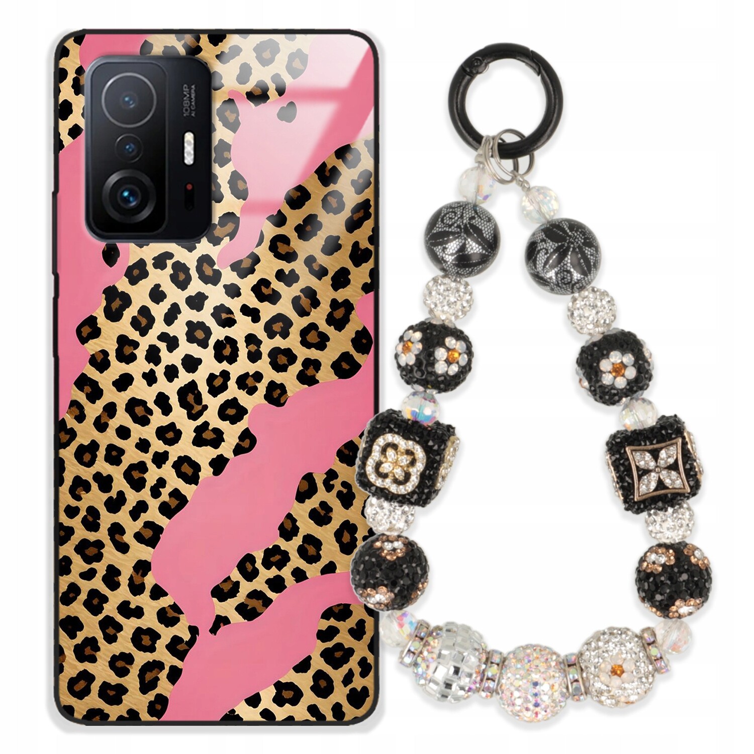 Pouzdro Pro Xiaomi 11T Pro 5G Glass Přívěsek Na Klíče Elegantní Kryt Premium Wz