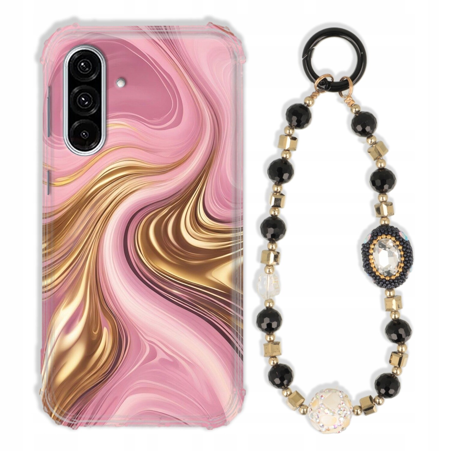 Pouzdro Pro Samsung A56 5G Antishock Zirkony Černozlaté Odolné| Silné