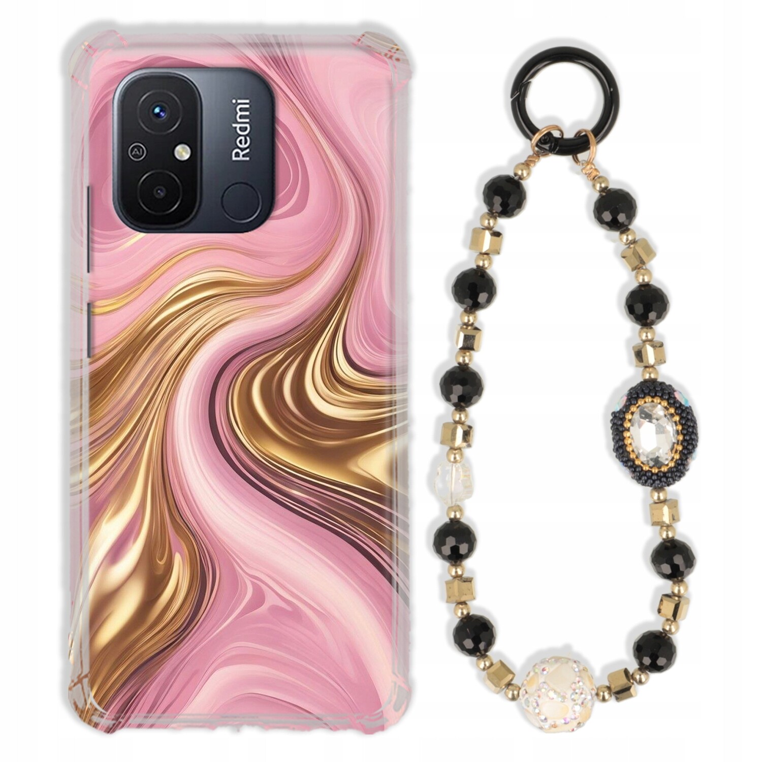 Pouzdro Pro Xiaomi Redmi 11A Antishock Zirkony Černozlaté|odolné|silné
