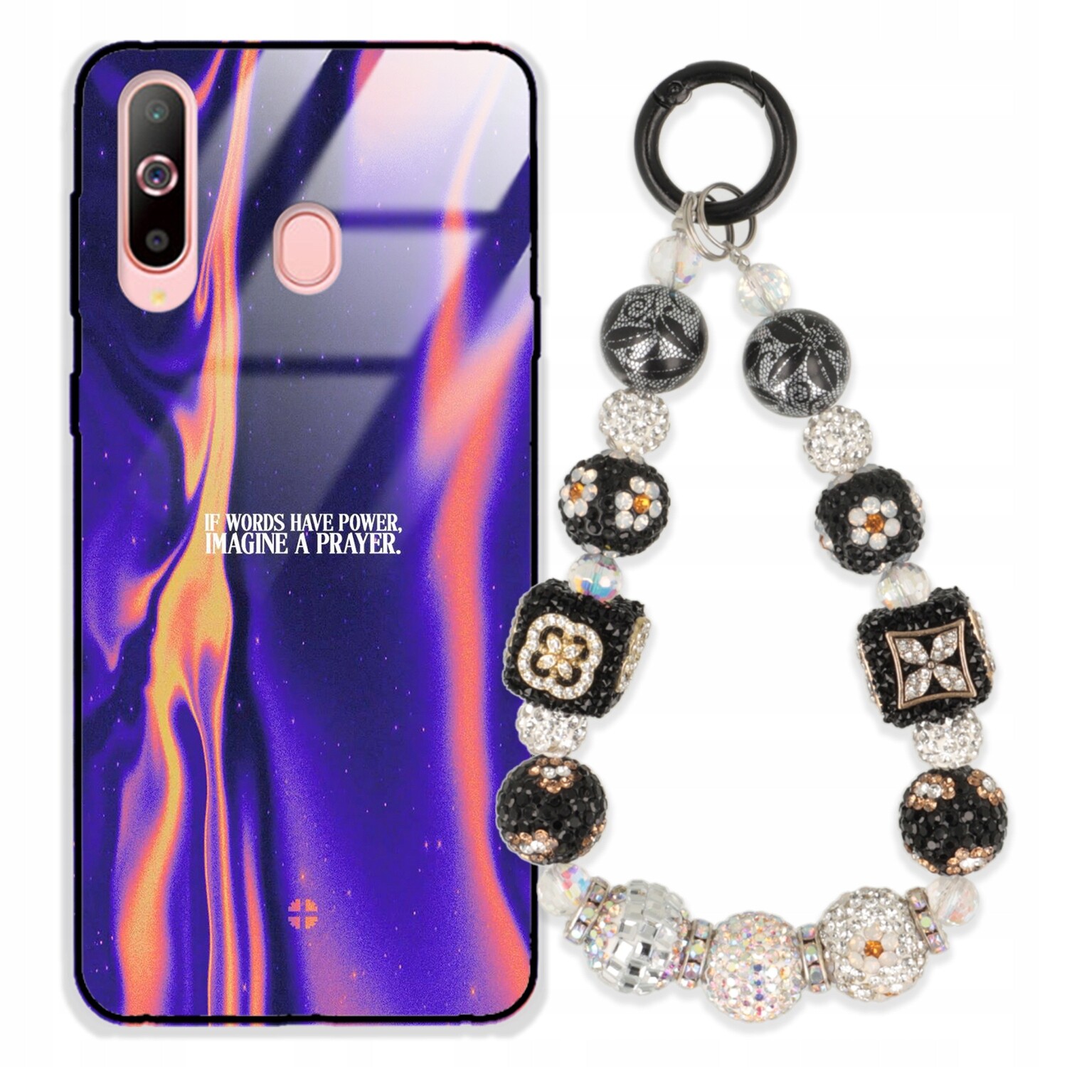 Pouzdro Pro Samsung A60 Case Glass| Přívěsek Na Klíče Elegantní Kryt Premium Vzory