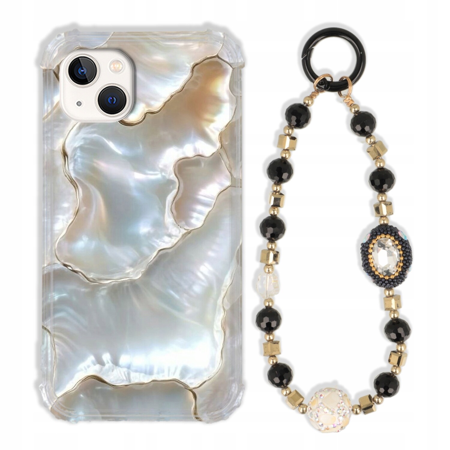 Pouzdro Pro Iphone 15 Plus Antishock Zirkony Černozlaté Odolné| Silné