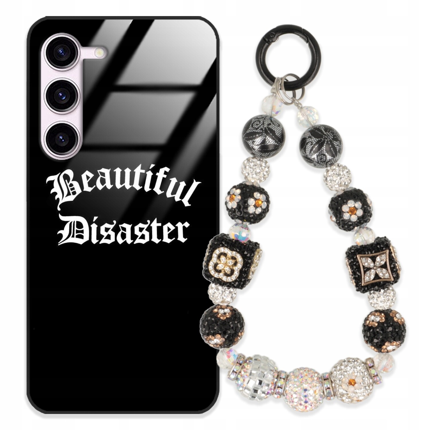 Pouzdro Pro Samsung S23 Glass Přívěsek Na Klíče Elegantní Kryt