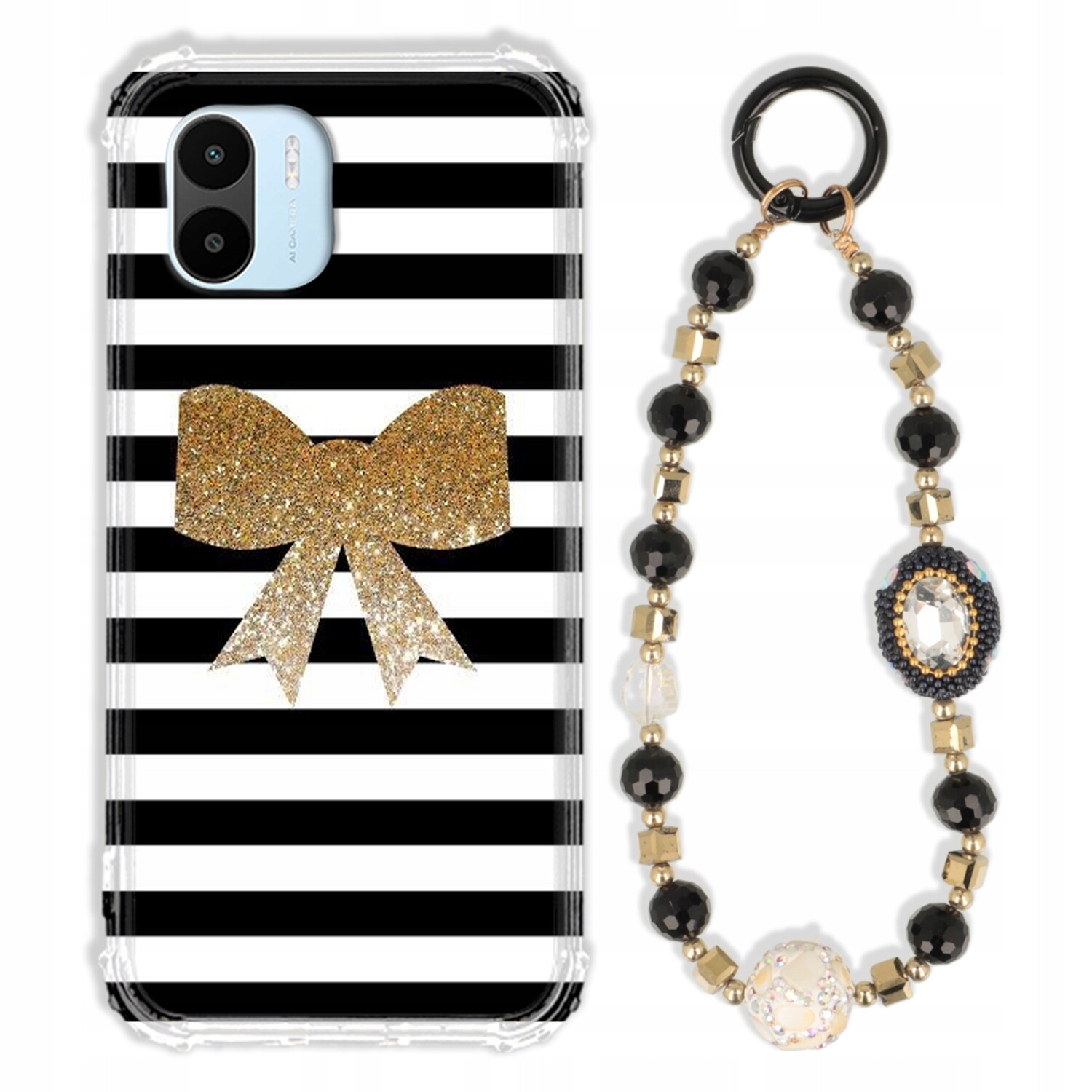 Pouzdro Pro Xiaomi Redmi A1 Antishock Zirkony Černozlaté Odolné| Silné