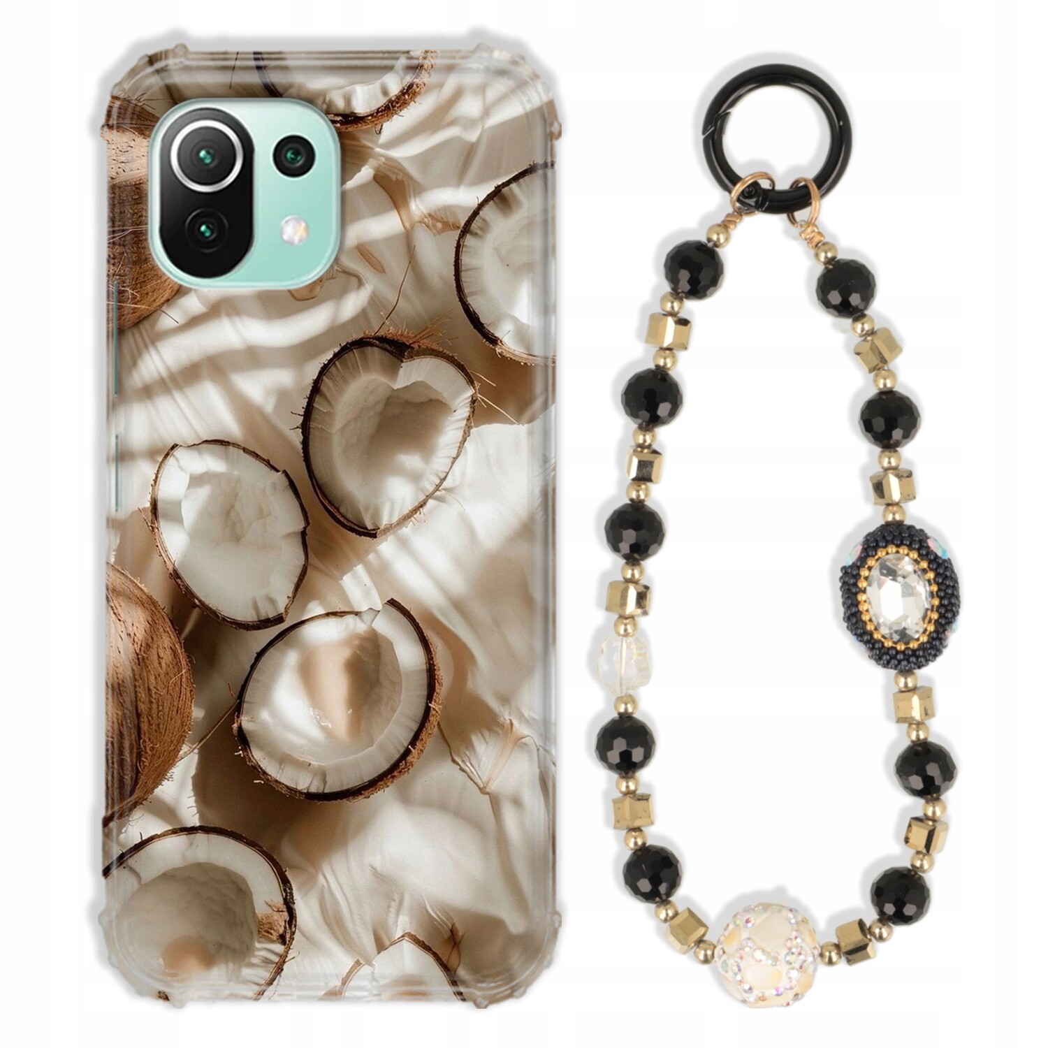 Pouzdro Pro Xiaomi MI 11 Lite 5G Ne Antishock Zirkony Černozlaté|pevné|tpu