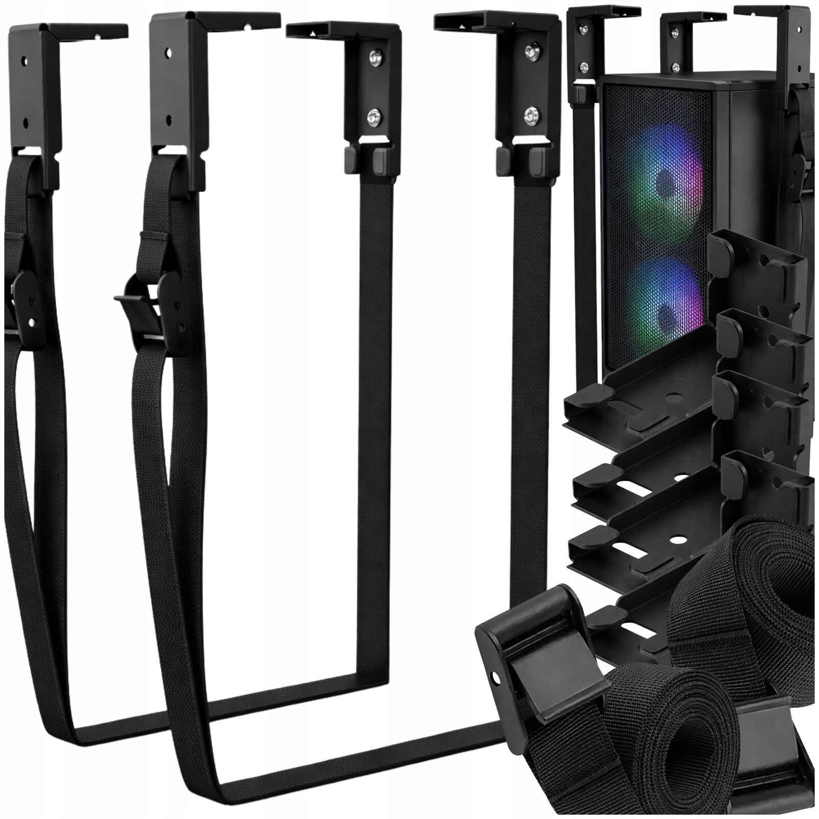 Věšák Pod Stůlový Držák Na Počítač Pc Pevný A Nastavitelný Na Popruzích