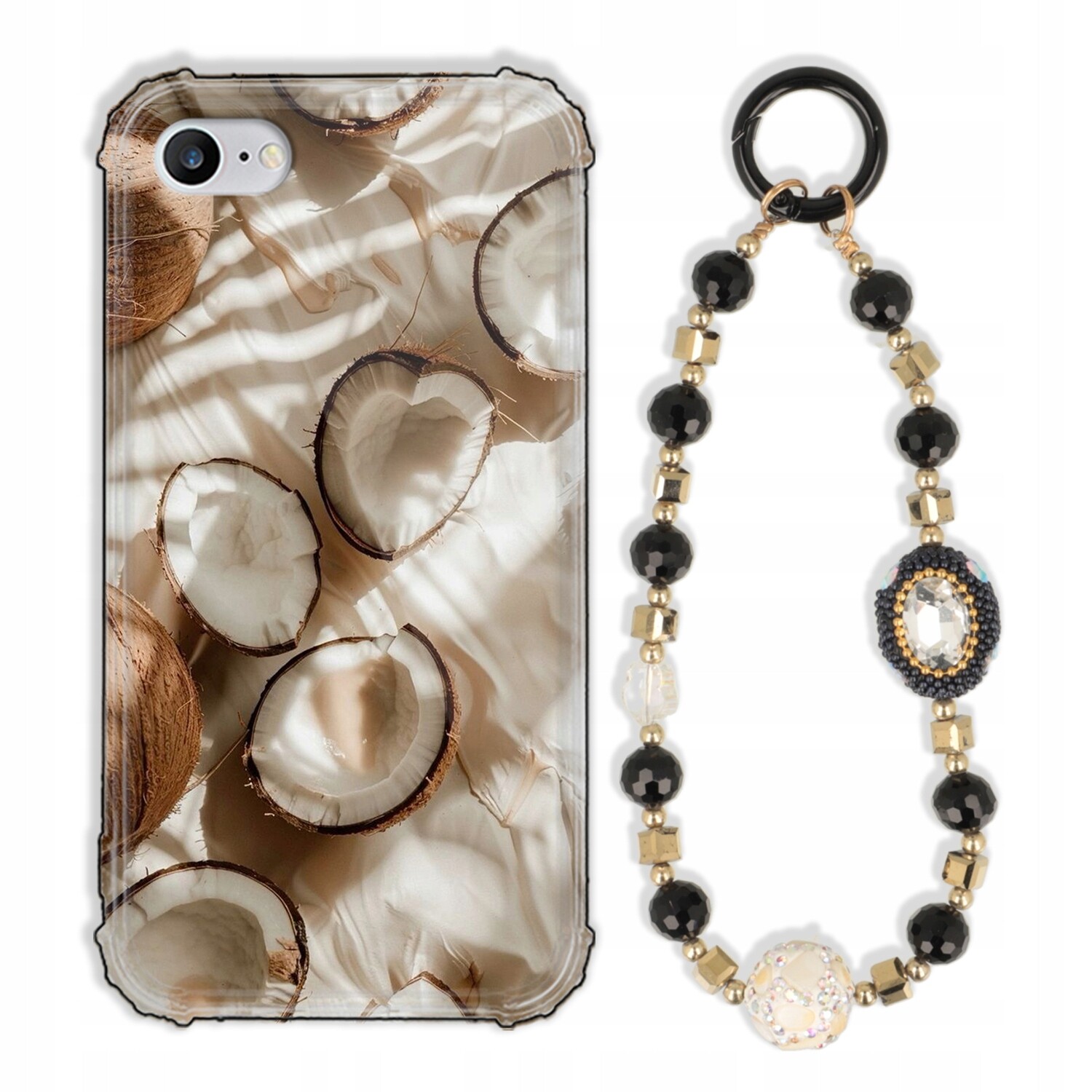 Pouzdro Pro Iphone SE2 Case Antishock Zirkony Černo Zlaté Odolné|pevné