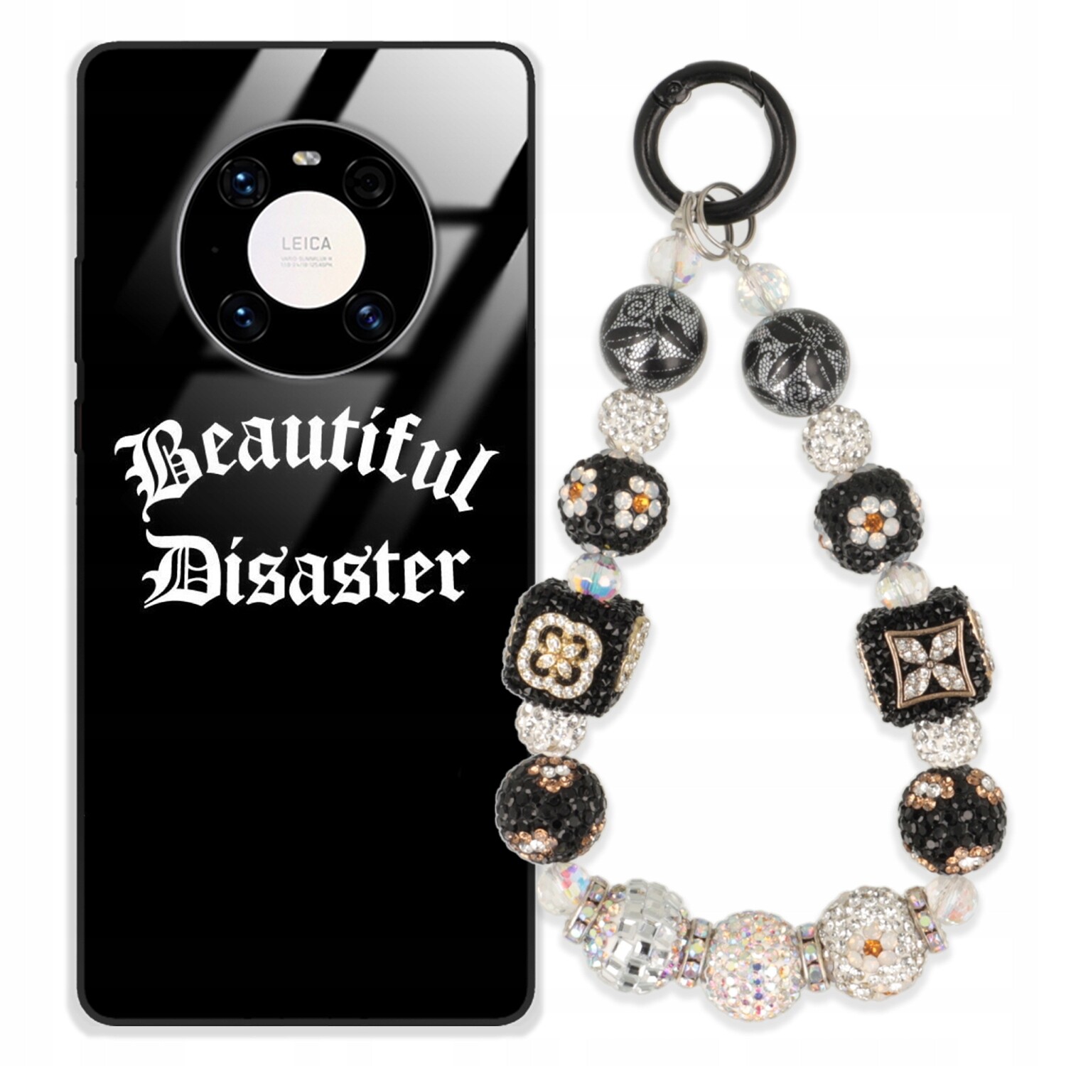 Pouzdro Pro Huawei Mate 40 Glass Přívěsek Na Klíče Elegantní Kryt Premium Vzory