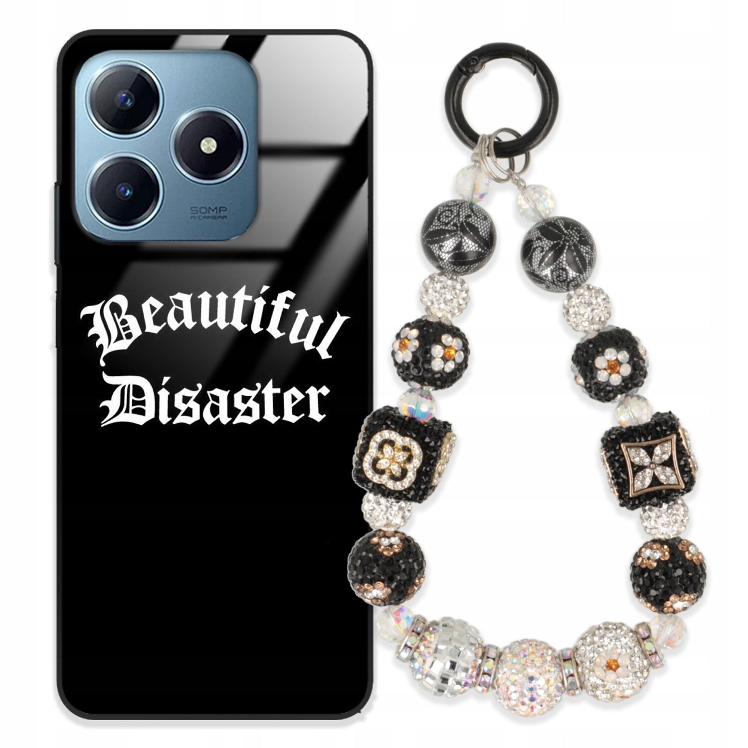 Pouzdro Pro Realme C61 Case Glass| Přívěsek Na Klíče Elegantní Kryt Premium Vzory