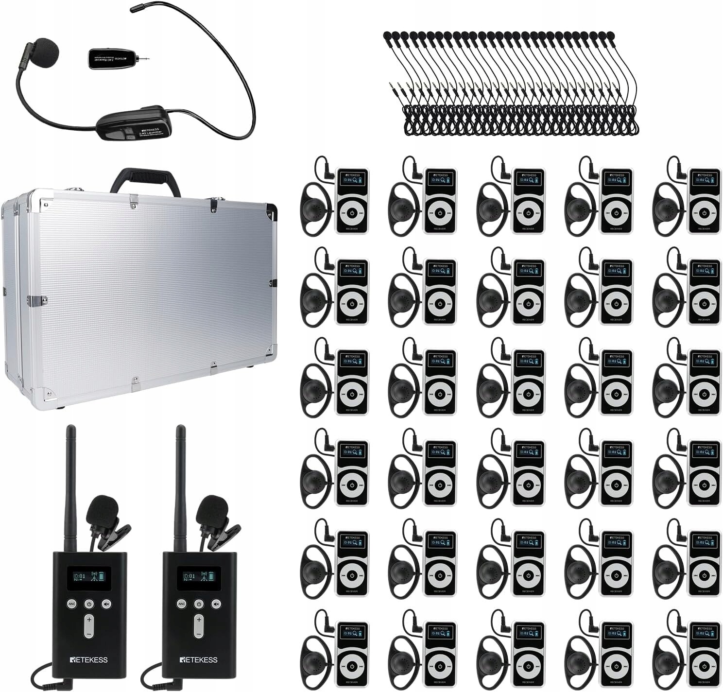 Retekess T130P Bezdrátový turistický systém, systém audioprůvodců