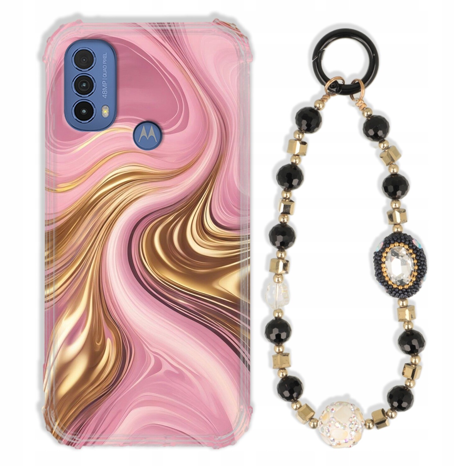 Pouzdro Pro Motorola E40 Case Antishock Zirkony Černo Zlaté|odolné|pevné