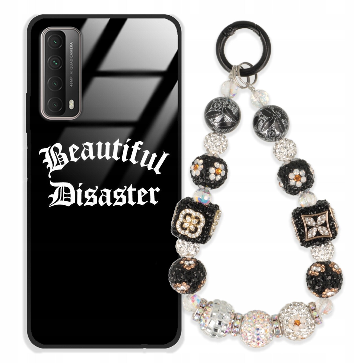 Pouzdro Pro Huawei P Smart 2021 Glass Přívěsek Na Klíče Elegantní Kryt Premium Wz