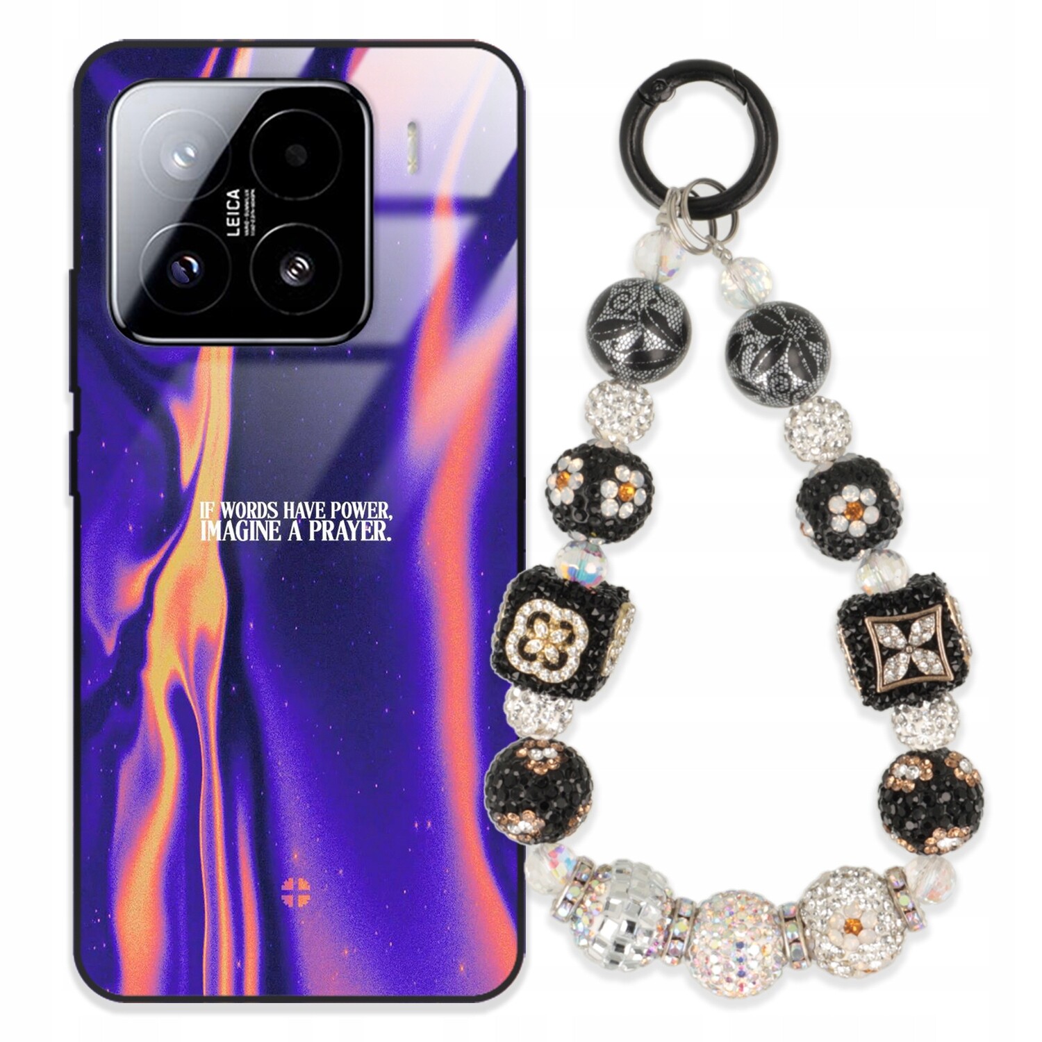 Pouzdro Pro Xiaomi 15 Pro 5G Glass Přívěsek Na Klíče Elegantní Kryt Premium Vzory