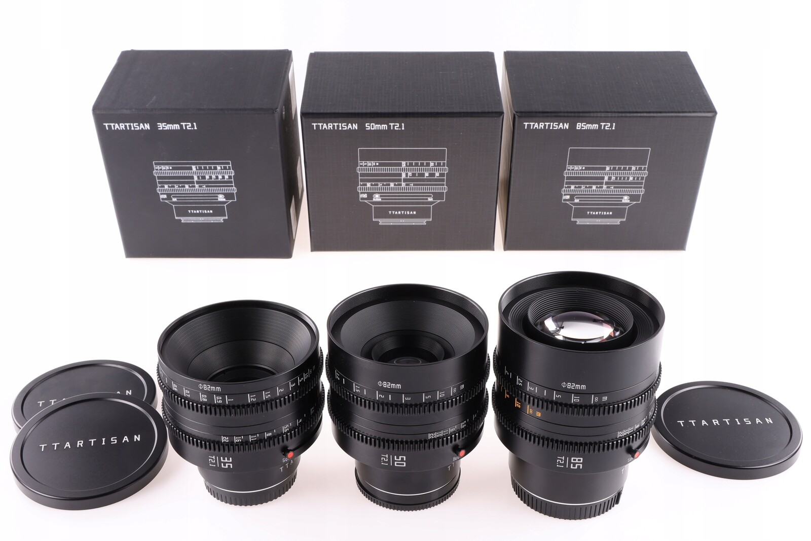 TTArtisan Sada Cine objektivů 35/50/85mm T2.1 Cine Soft-Bubble L-mount
